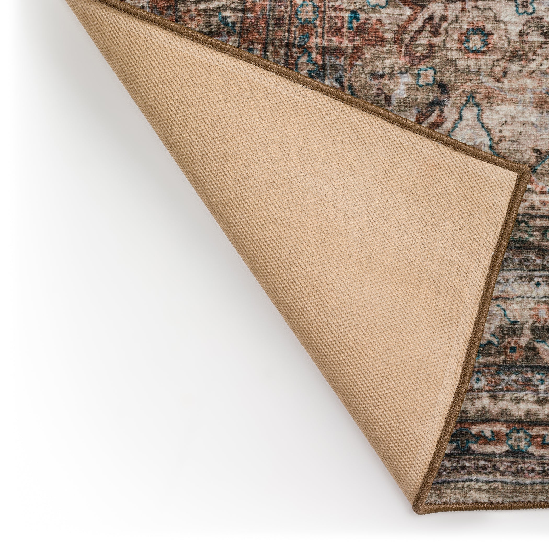 Indoor/Outdoor Traditional JC7 Latte Multi Rug 2' x 3' #shape_Rectangle