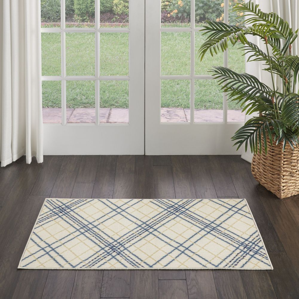 Jubilant JUB20 Ivory Navy Rug #color_ivory navy