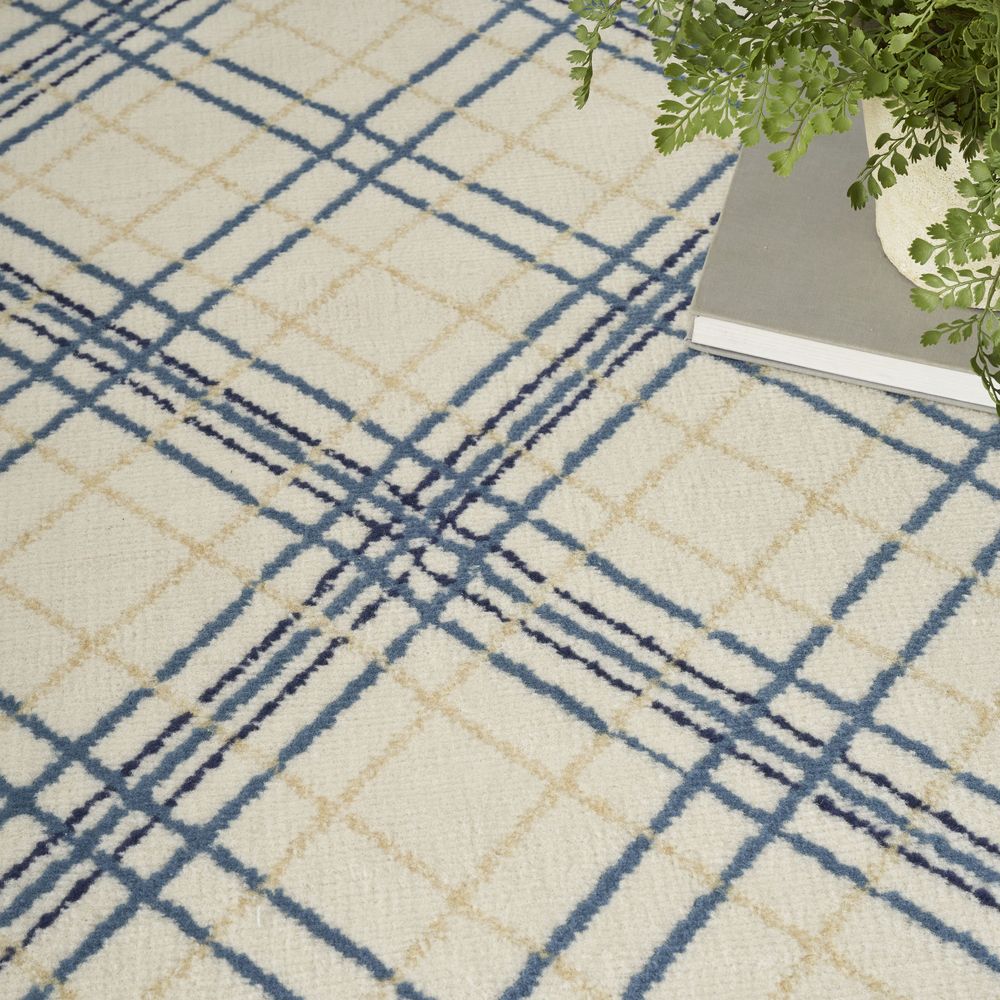 Jubilant JUB20 Ivory Navy Rug #color_ivory navy
