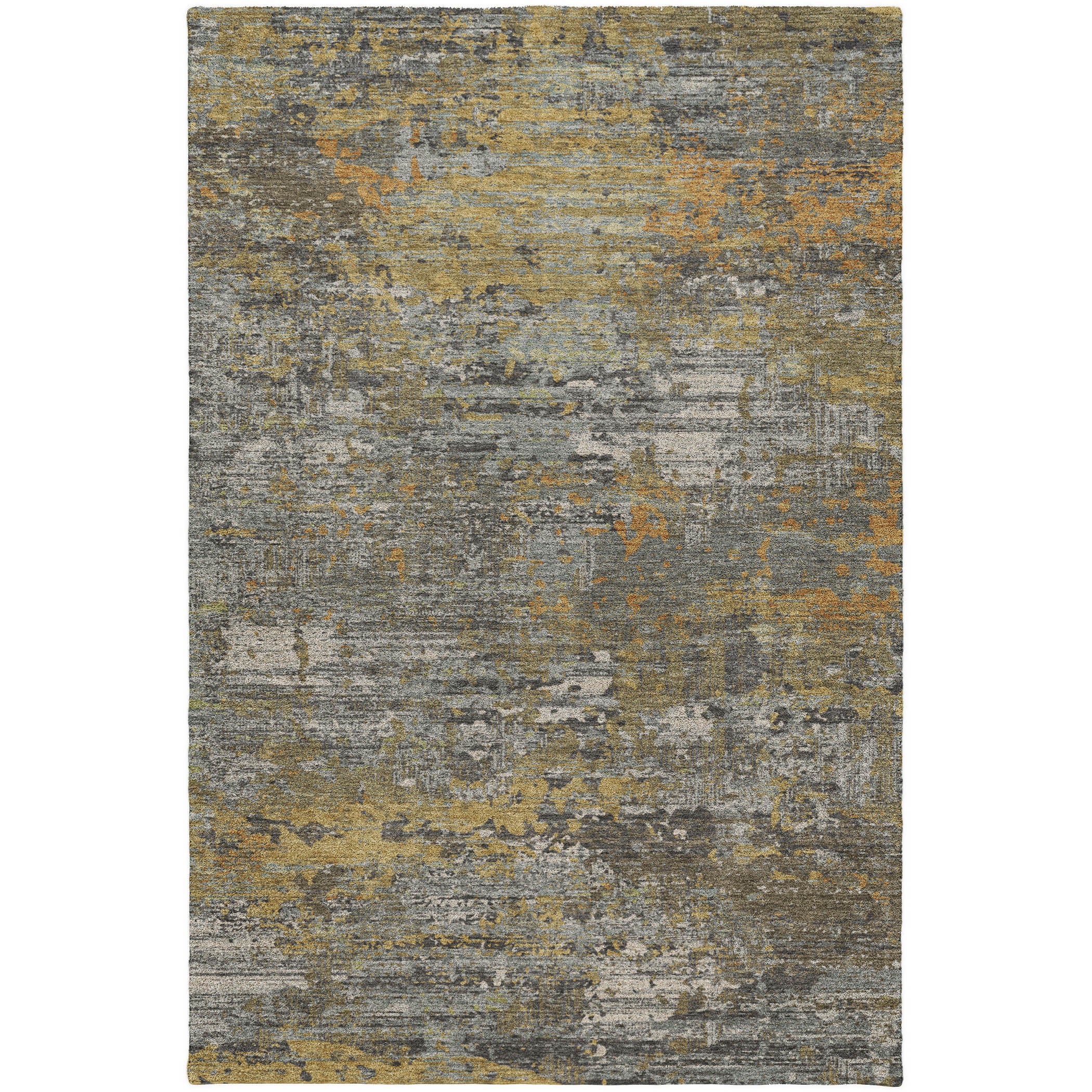 Luxury Washable Indoor/Outdoor Transitional KC12 Gray Rug 2'6" x 3'10" #shape_Rectangle