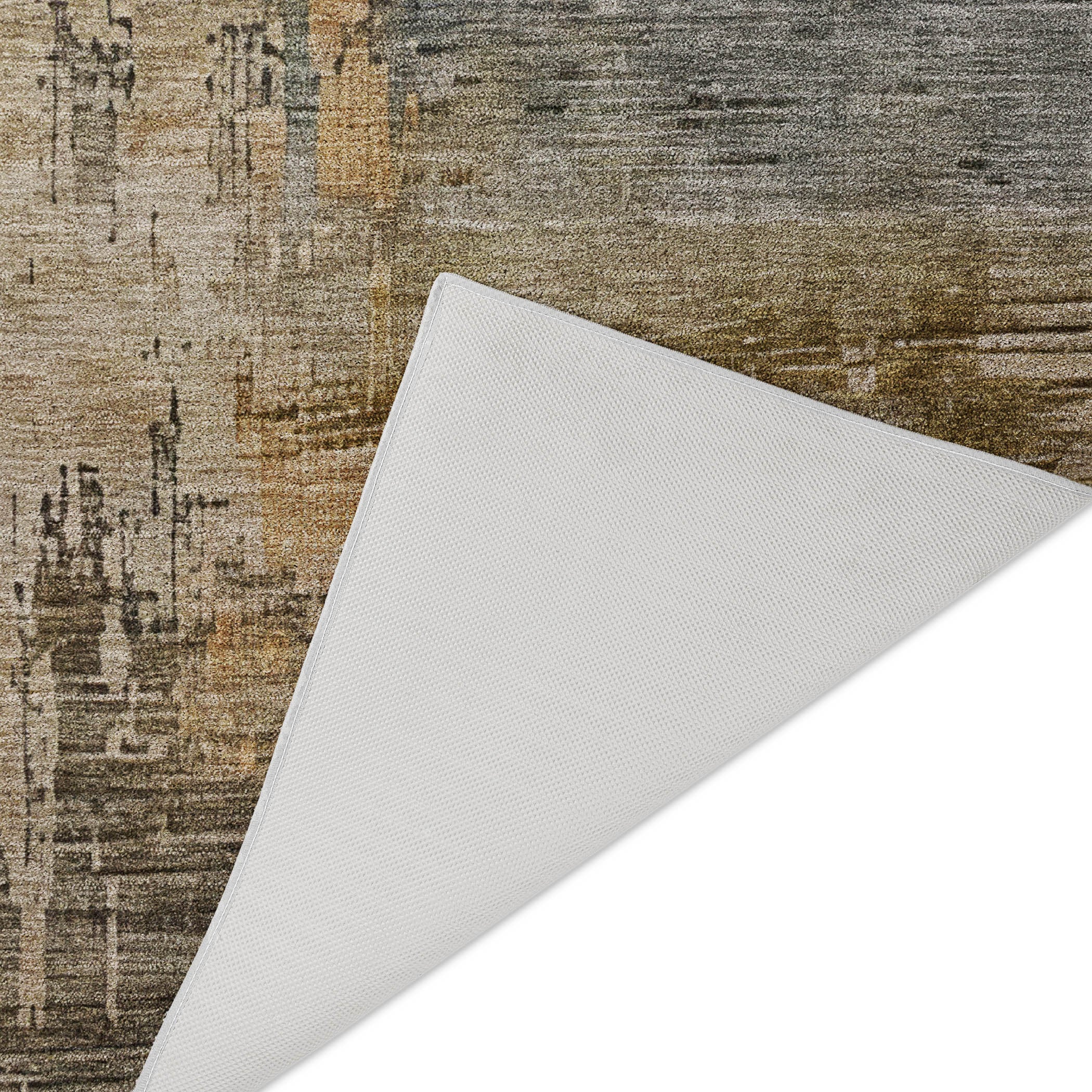 Luxury Washable Indoor/Outdoor Transitional KC15 Granite Gray Rug 1'8" x 2'6" #shape_Rectangle