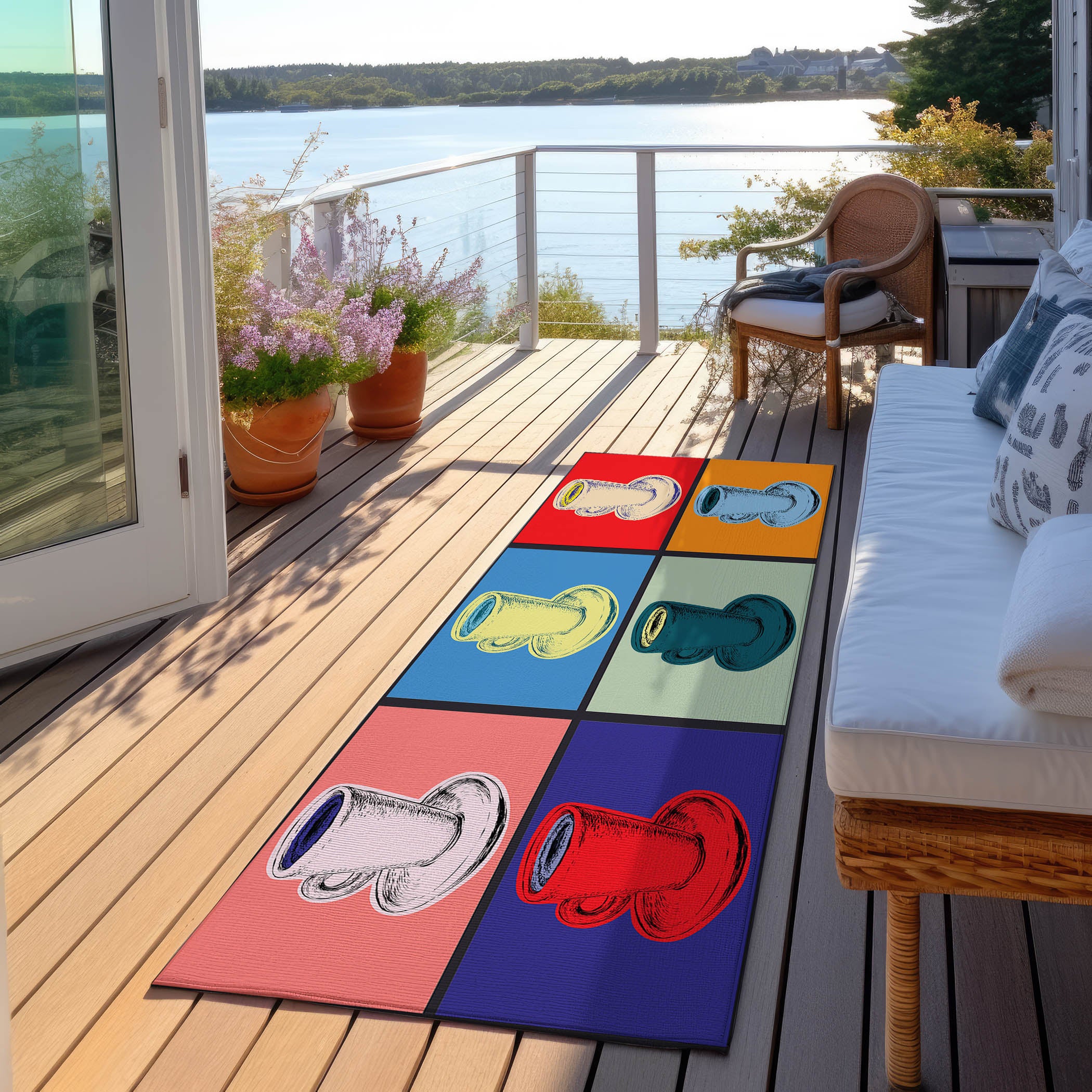 Luxury Machine Washable Indoor/Outdoor Kitchen KE10 Multi Rug 2'3" x 7'6" #shape_Runner