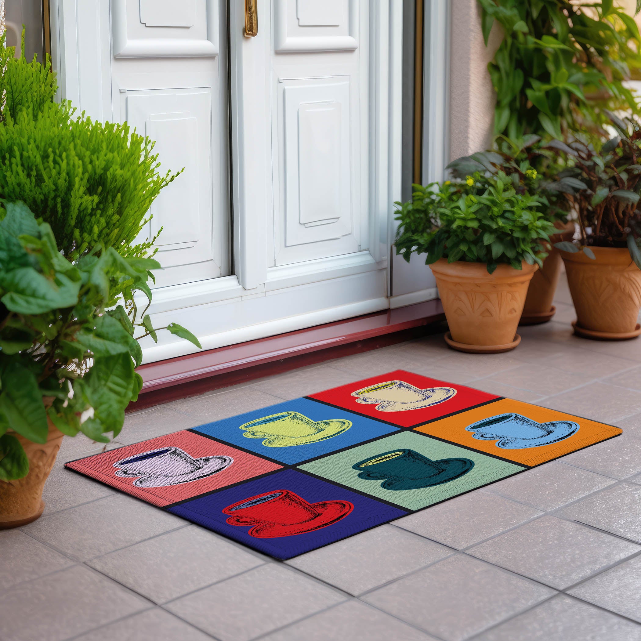 Luxury Machine Washable Indoor/Outdoor Kitchen KE10 Multi Rug 1'8" x 2'6" #shape_Rectangle