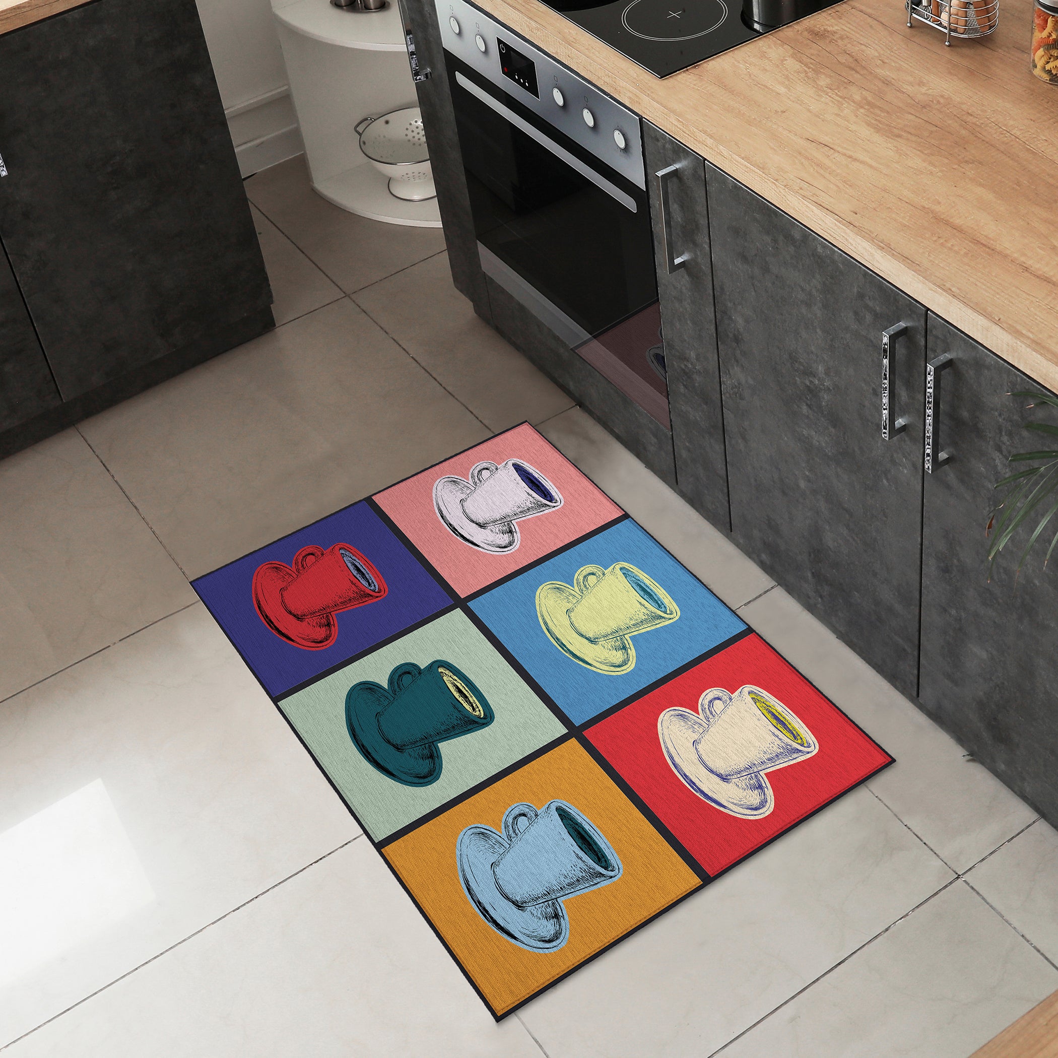 Luxury Machine Washable Indoor/Outdoor Kitchen KE10 Multi Rug 1'8" x 2'6" #shape_Rectangle