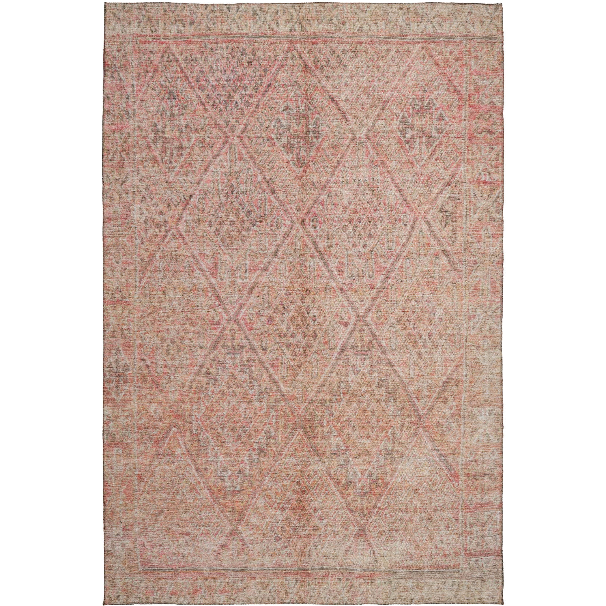 Indoor/Outdoor Traditional KJ10 Pink Rug 2'6" x 3'10" #shape_Rectangle