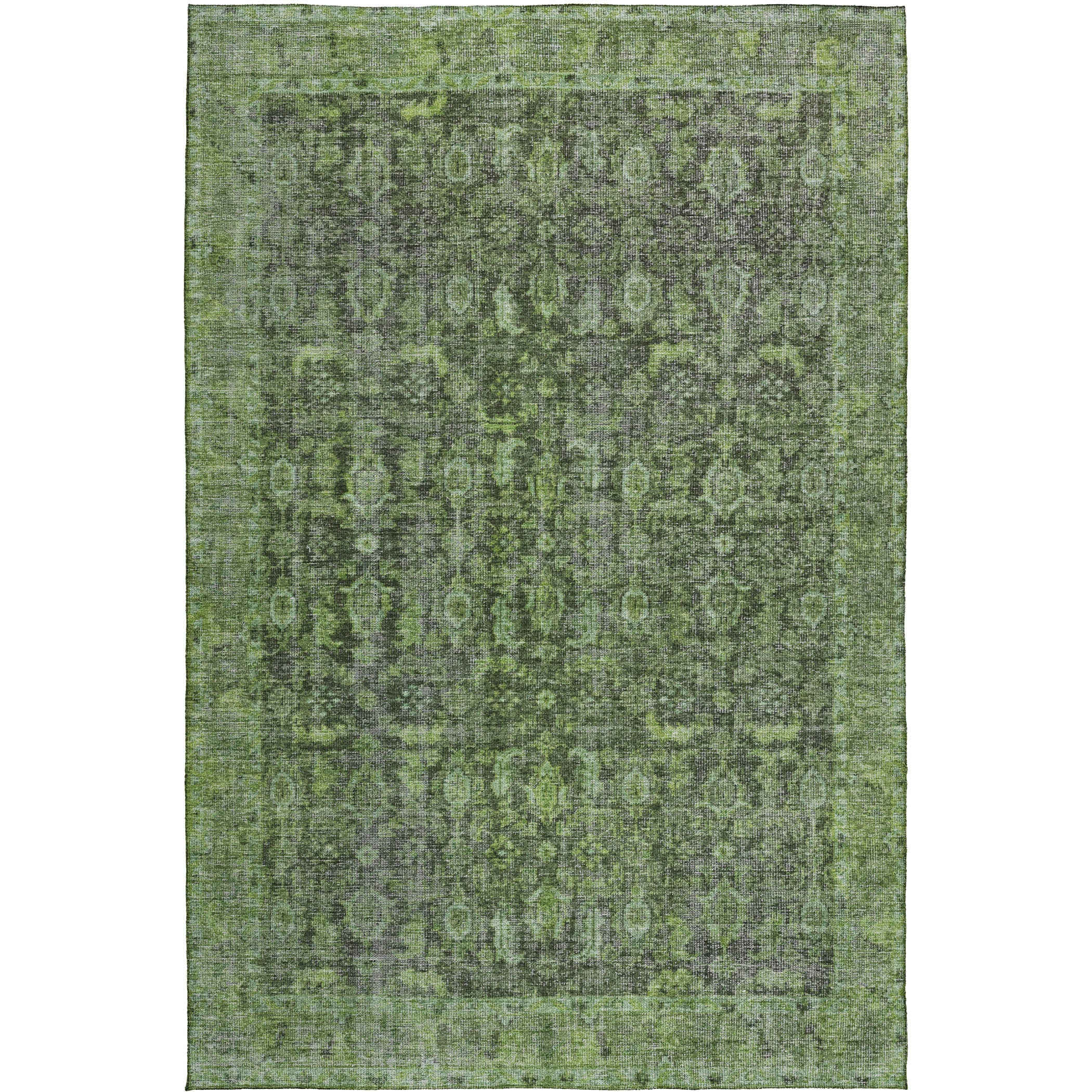 Indoor/Outdoor Traditional KJ3 Cactus Green Rug 2'6" x 3'10" #shape_Rectangle