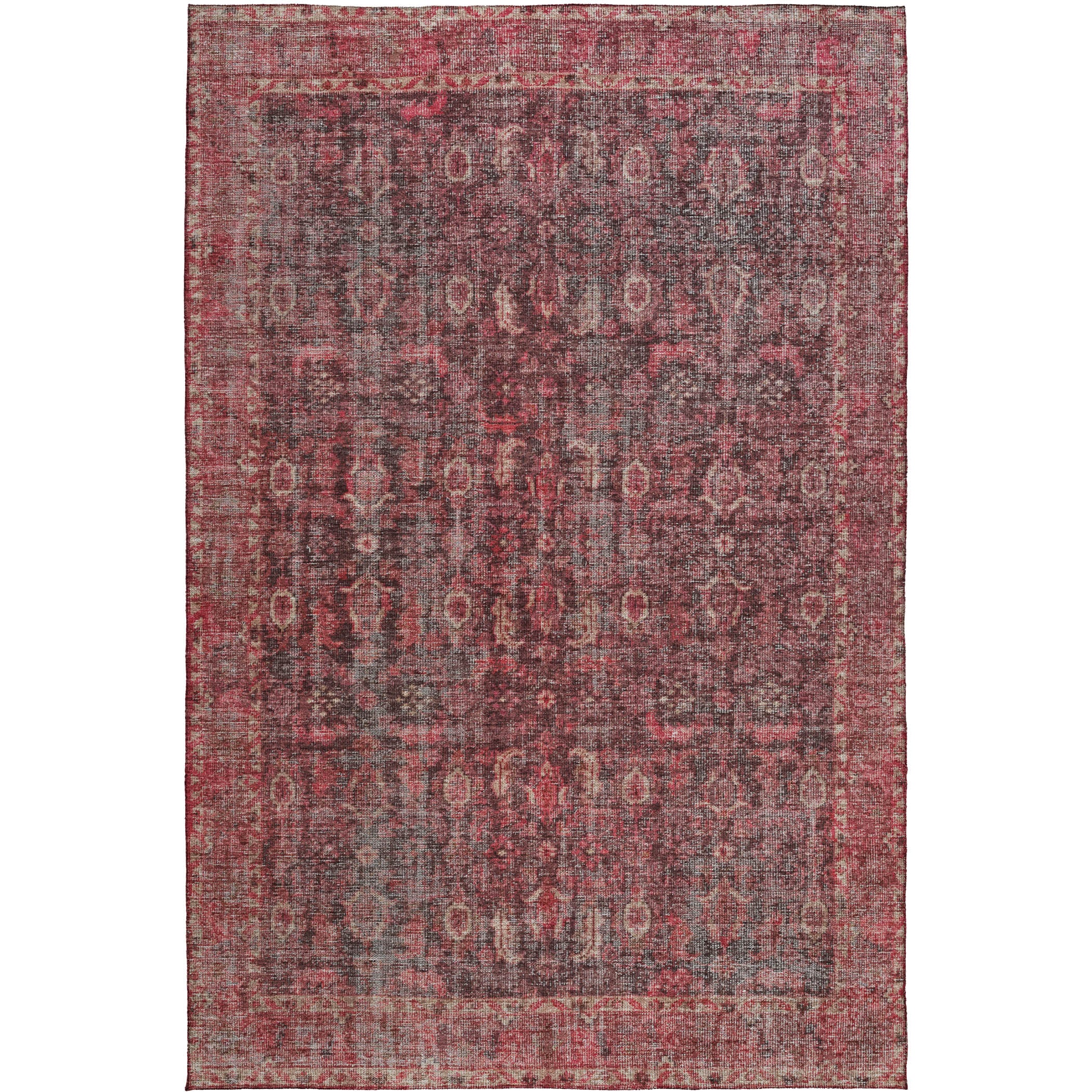 Indoor/Outdoor Traditional KJ3 Pink Rug 2'6" x 3'10" #shape_Rectangle