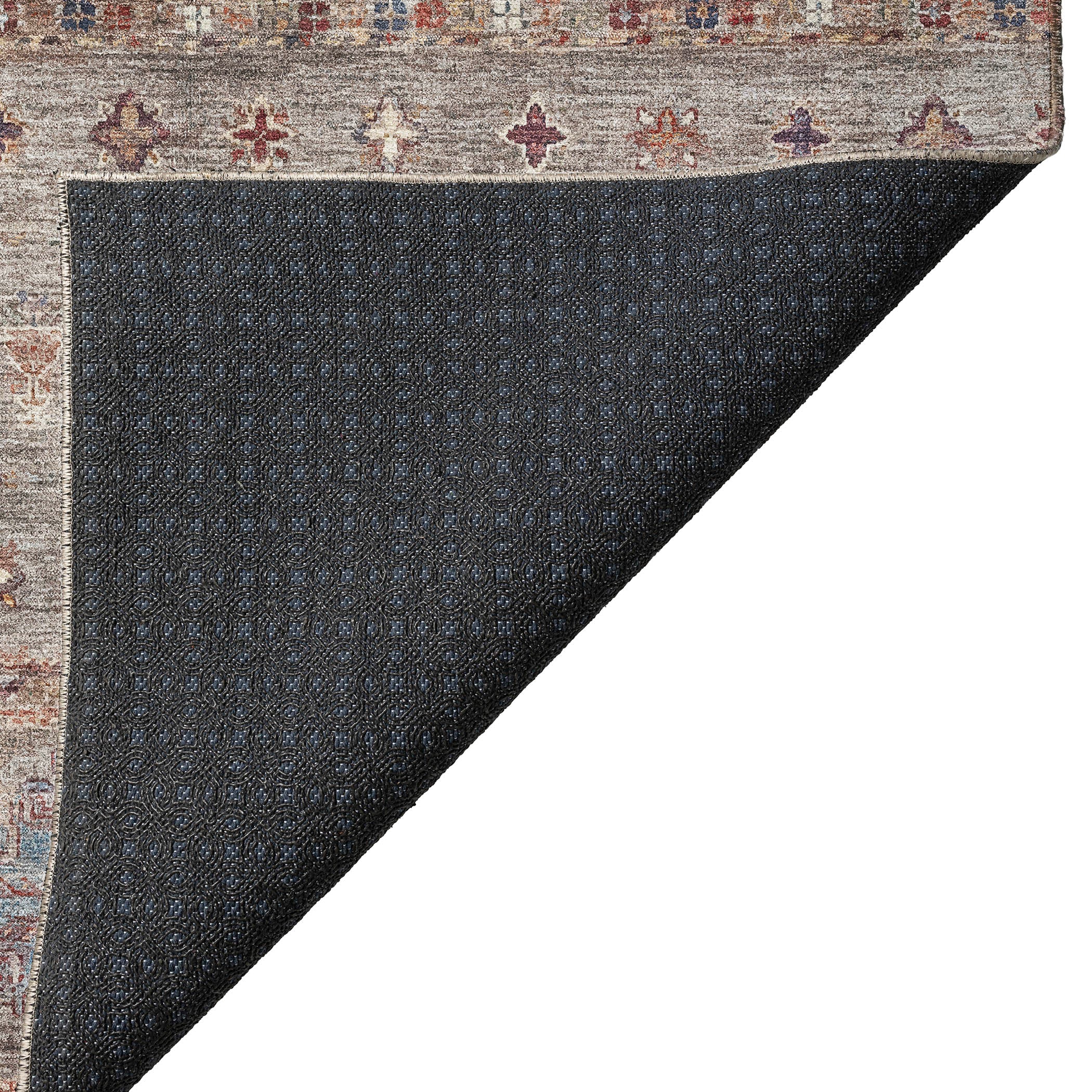 Indoor/Outdoor Traditional KJ5 Gray Rug 1'8" x 2'6" #shape_Rectangle