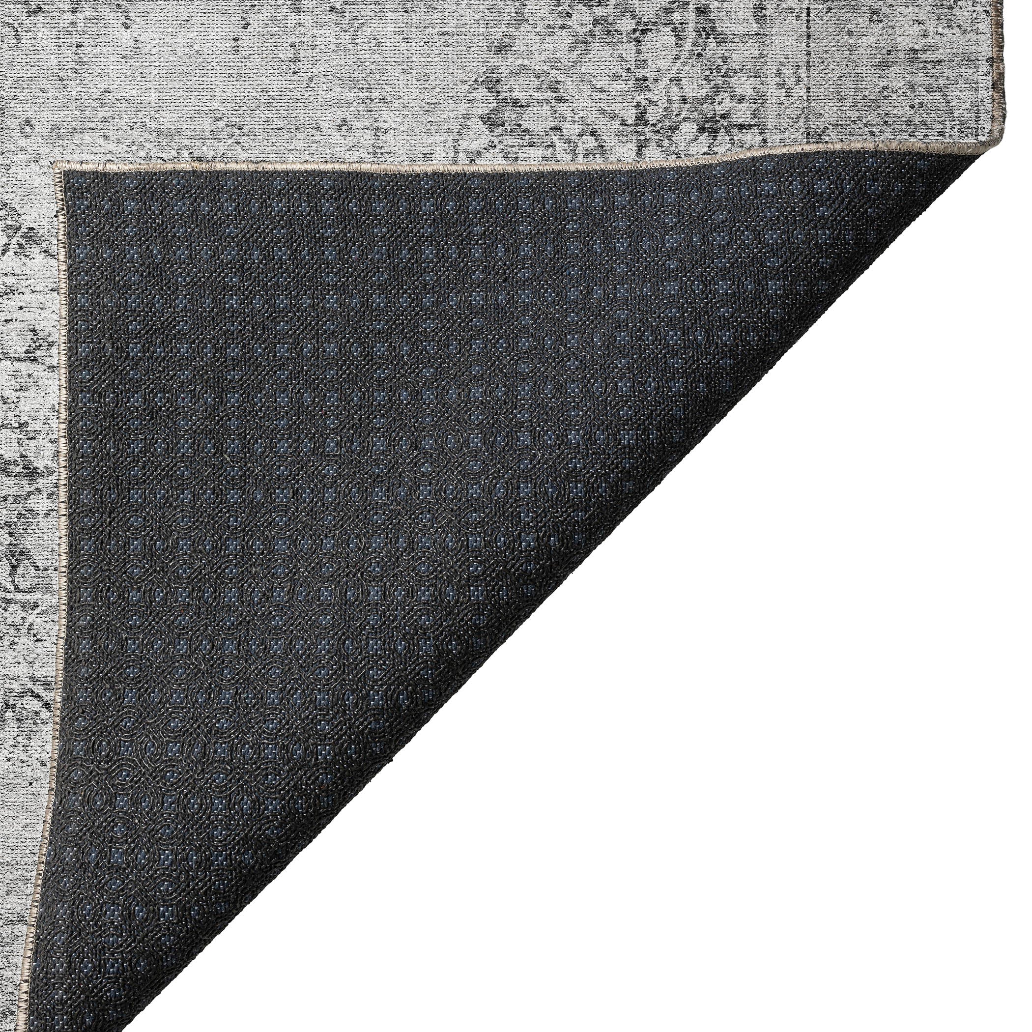 Indoor/Outdoor Traditional KJ8 Gray Rug 1'8" x 2'6" #shape_Rectangle