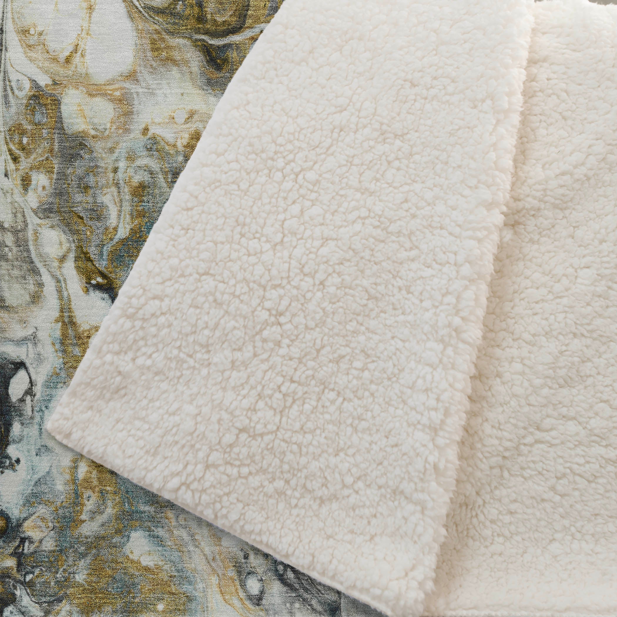 Luxury Machine Washable Contemporary KK11 Volcano Ivory Rug 1'8" x 2'6" #shape_Rectangle