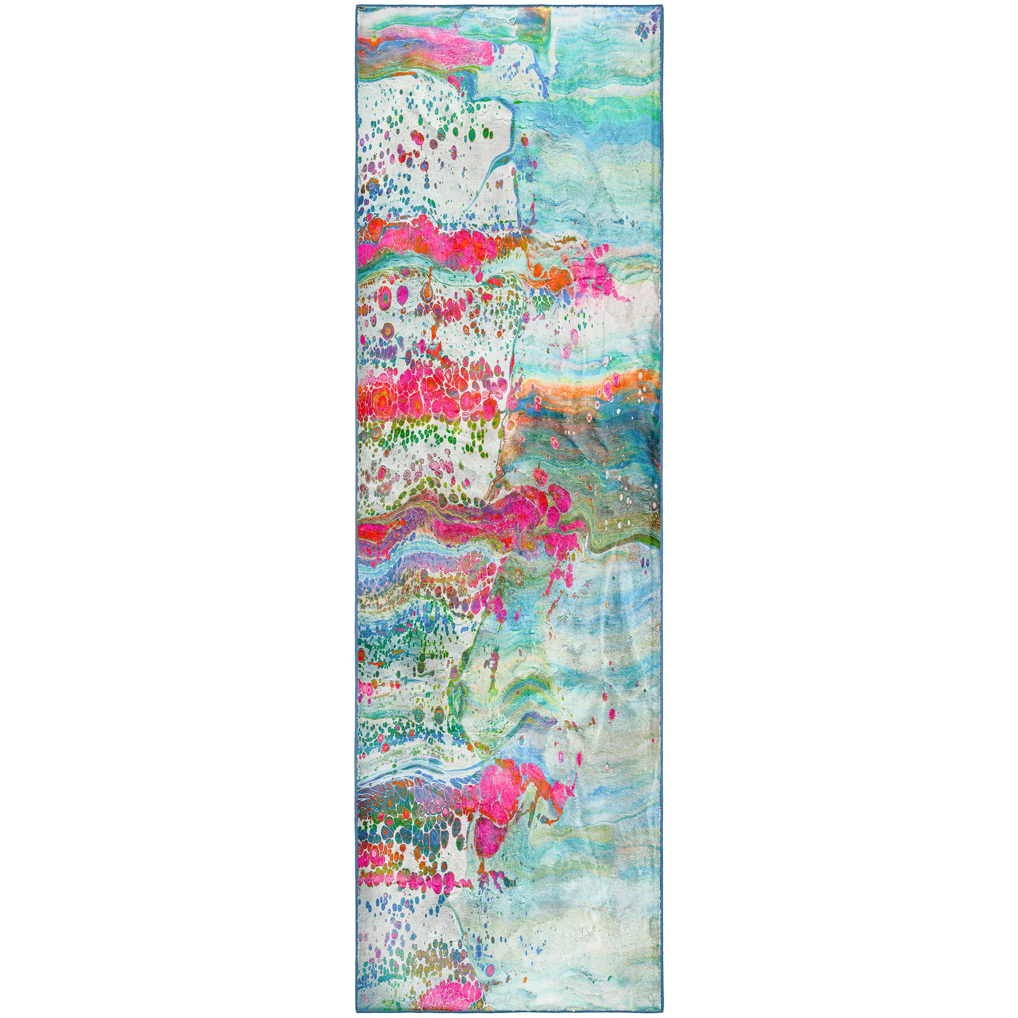 Luxury Machine Washable Contemporary KK2 Confetti Multi Rug 2'3" x 7'6" #shape_Runner