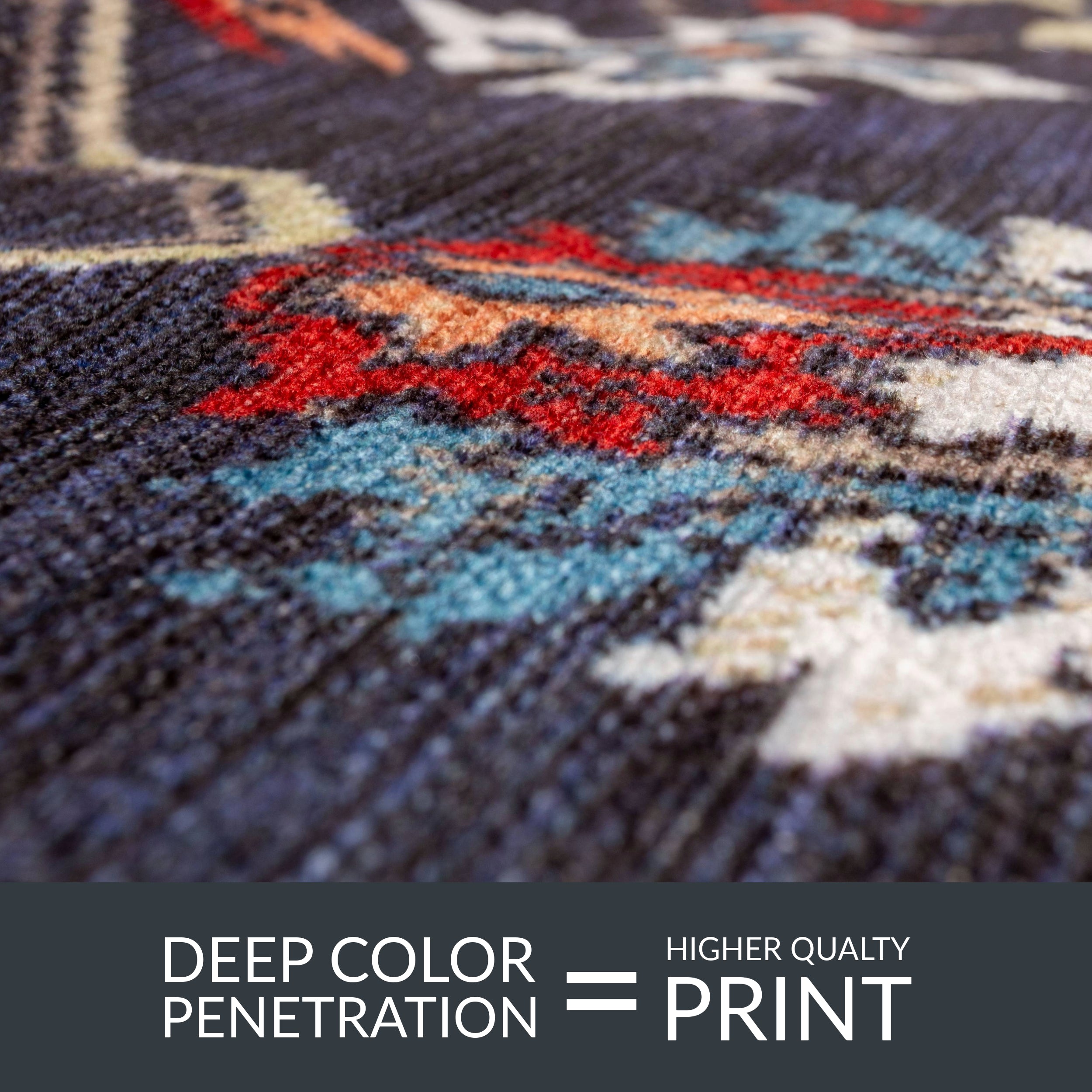 Machine Washable Elegant Performance Non-Slip Area Rug - Made in Turkey #color_Navy