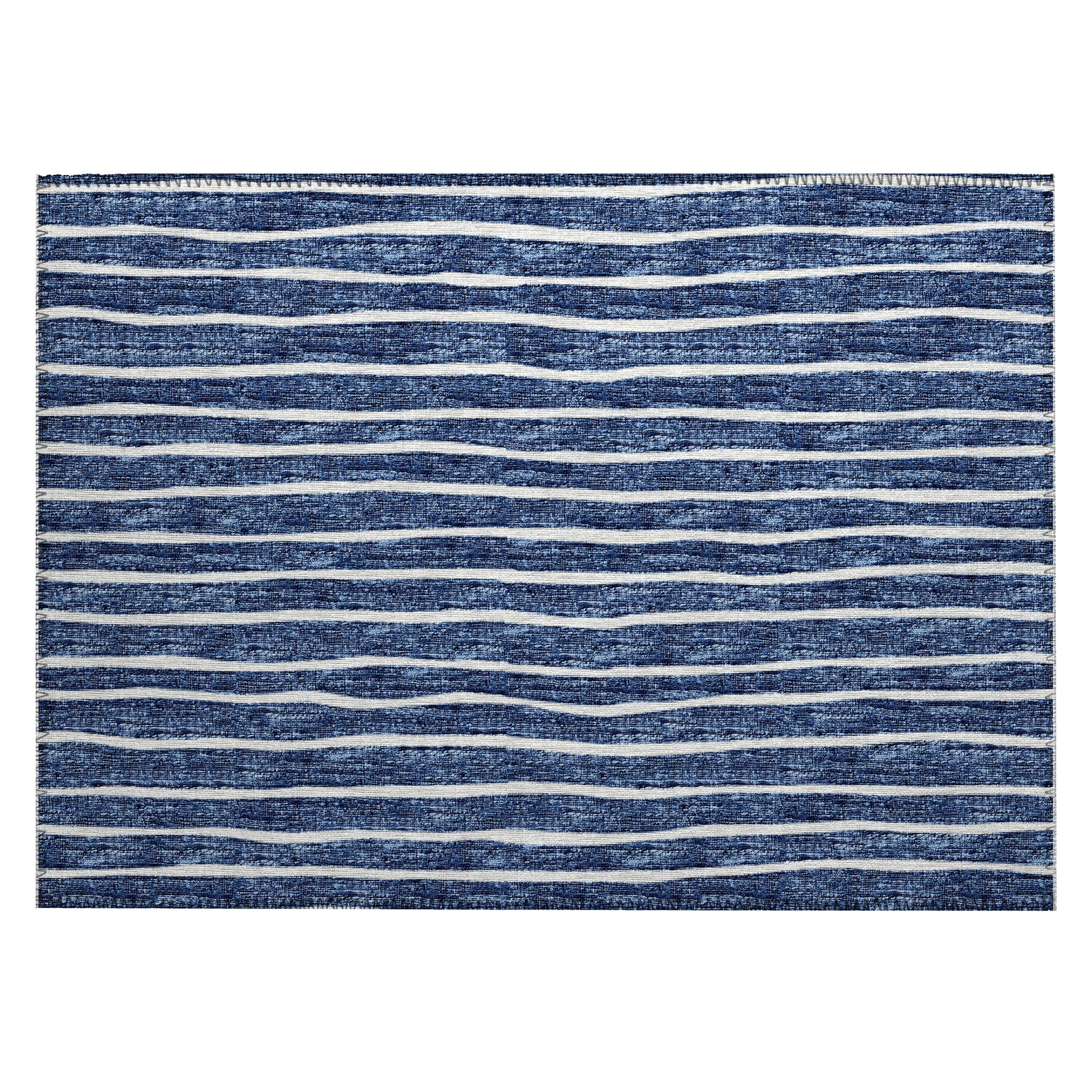 Luxury Machine Washable Indoor/Outdoor Transitional LA1 Navy Blue Rug 1'8" x 2'6" #shape_Rectangle