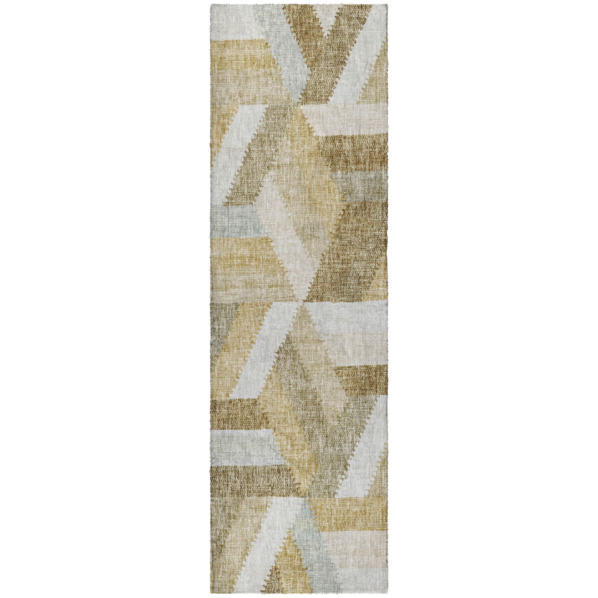 Luxury Washable Transitional LN1 Tan Brown Rug 2'3" x 7'6" #shape_Runner