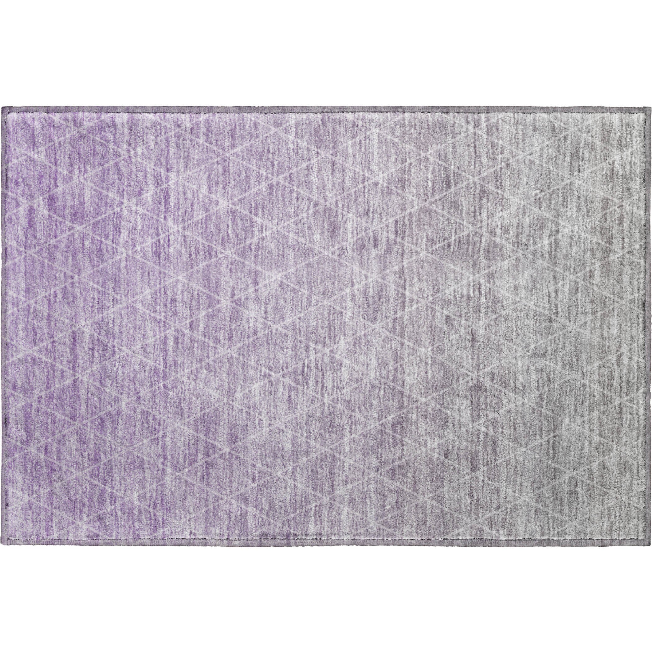 Luxury Washable Indoor/Outdoor transitional LZ2 Lavender Purple Rug 1'8" x 2'6" #shape_Rectangle