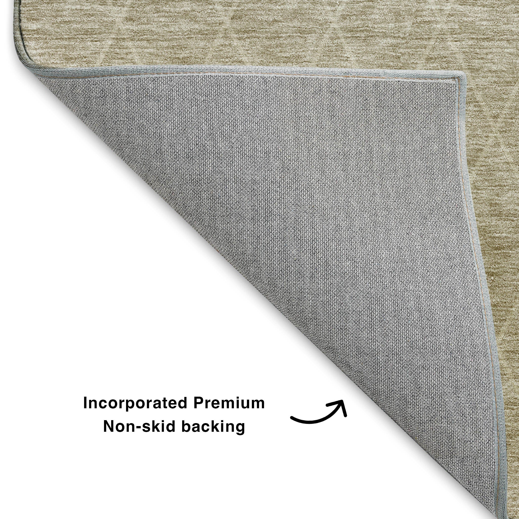 Luxury Washable Indoor/Outdoor transitional LZ2 Taupe Brown Rug 1'8" x 2'6" #shape_Rectangle