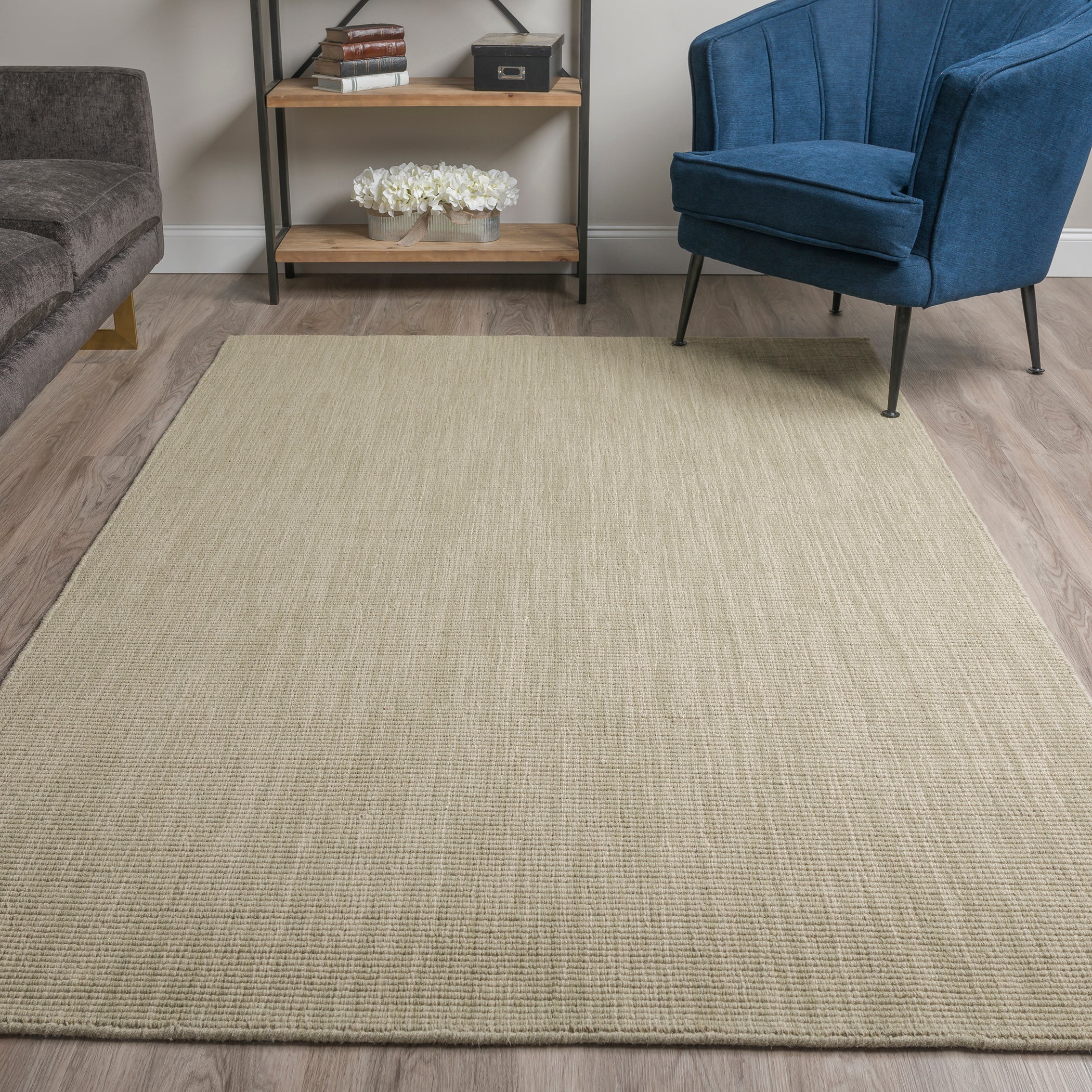 Transitional MC100 Aloe Green 9 x 13 Wool Rug 9' x 13' #shape_Rectangle