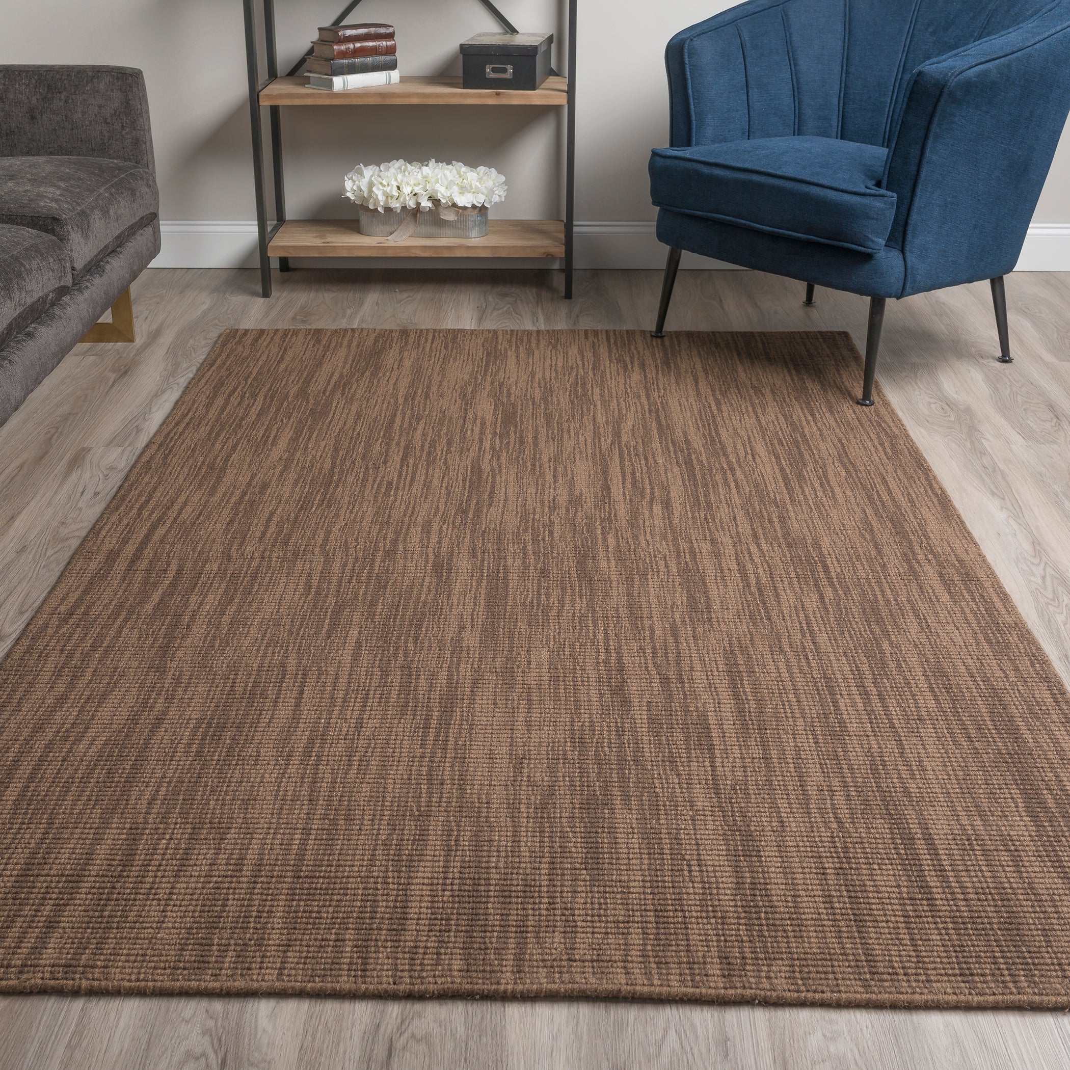 Transitional MC100 Chocolate Brown 9 x 13 Wool Rug 9' x 13' #shape_Rectangle