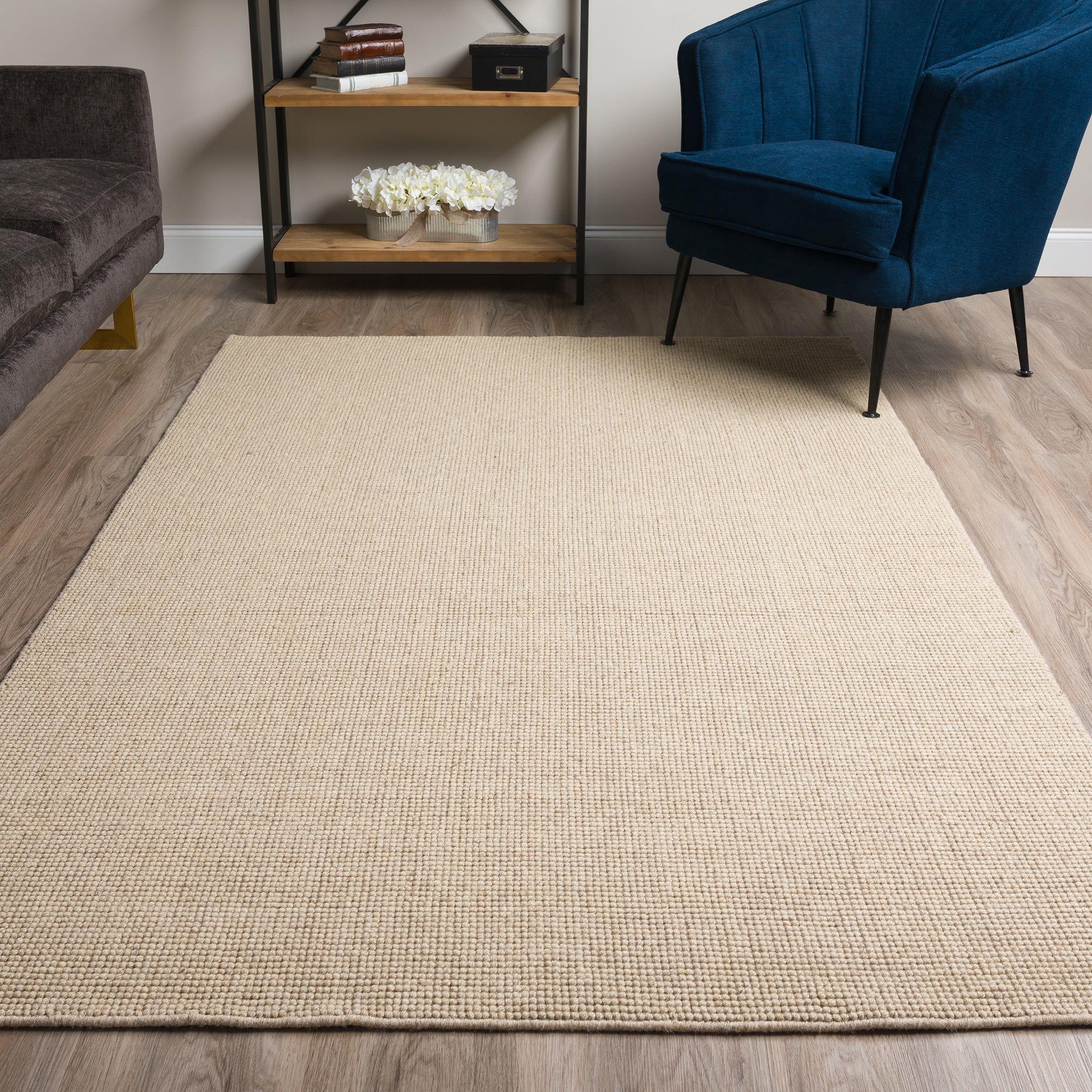 Transitional MC300 Oatmeal Ivory Wool Rug 2' x 3' #shape_Rectangle