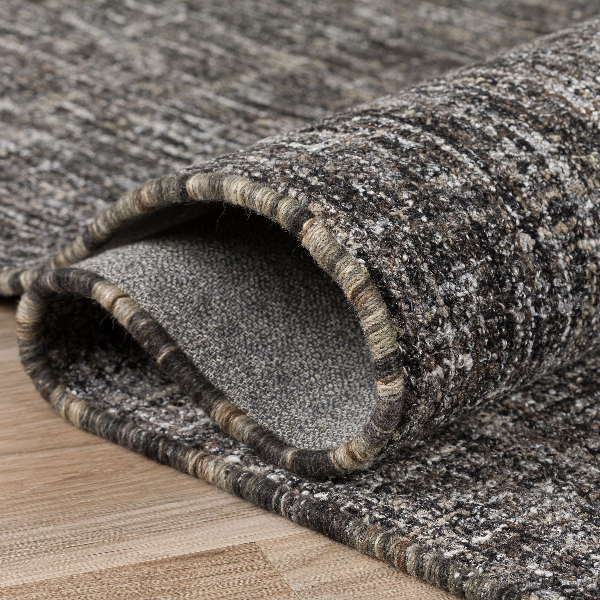 Transitional ME1 Ebony Black Wool Rug 2' x 3' #shape_Rectangle