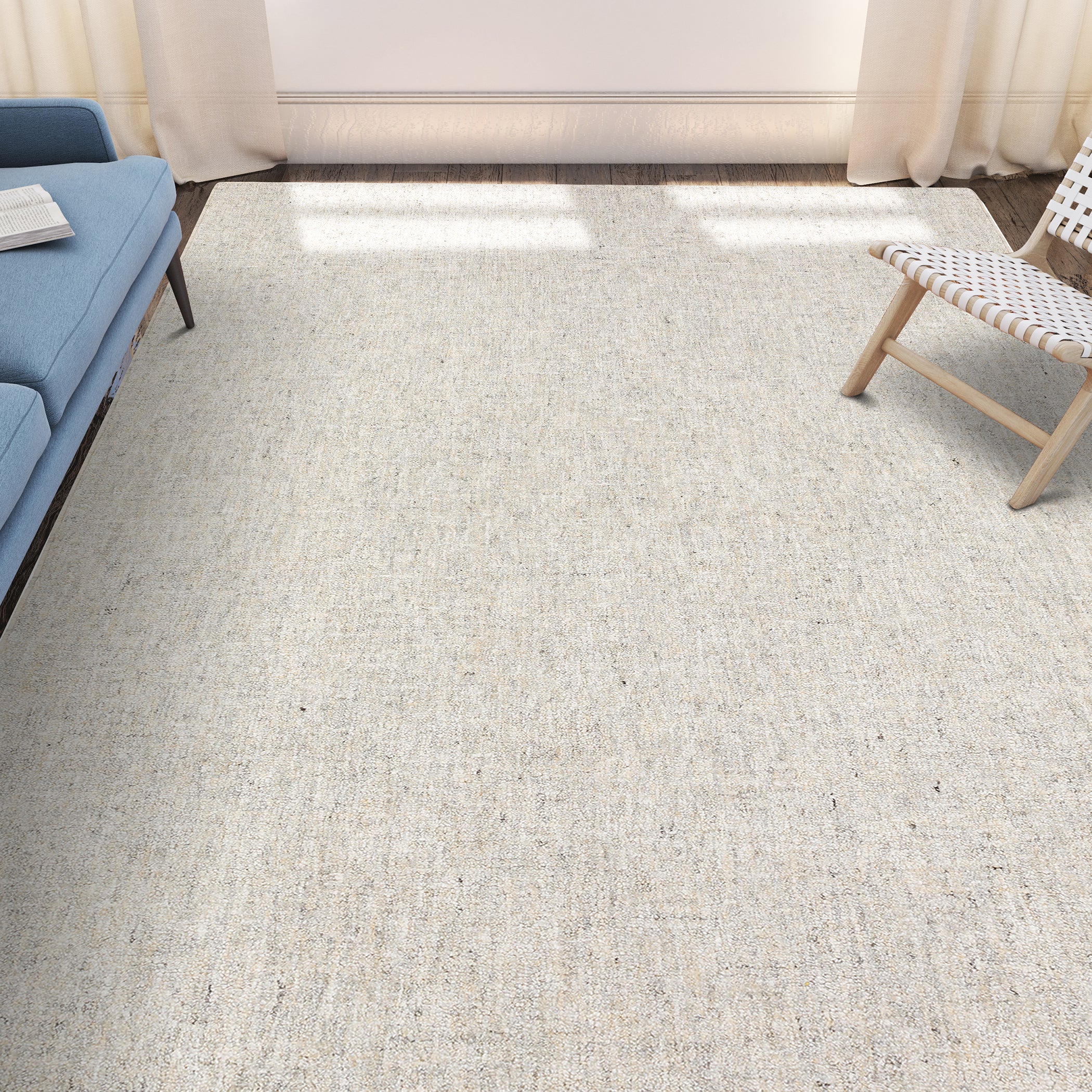 Transitional ME1 Ivory Wool Rug 2' x 3' #shape_Rectangle