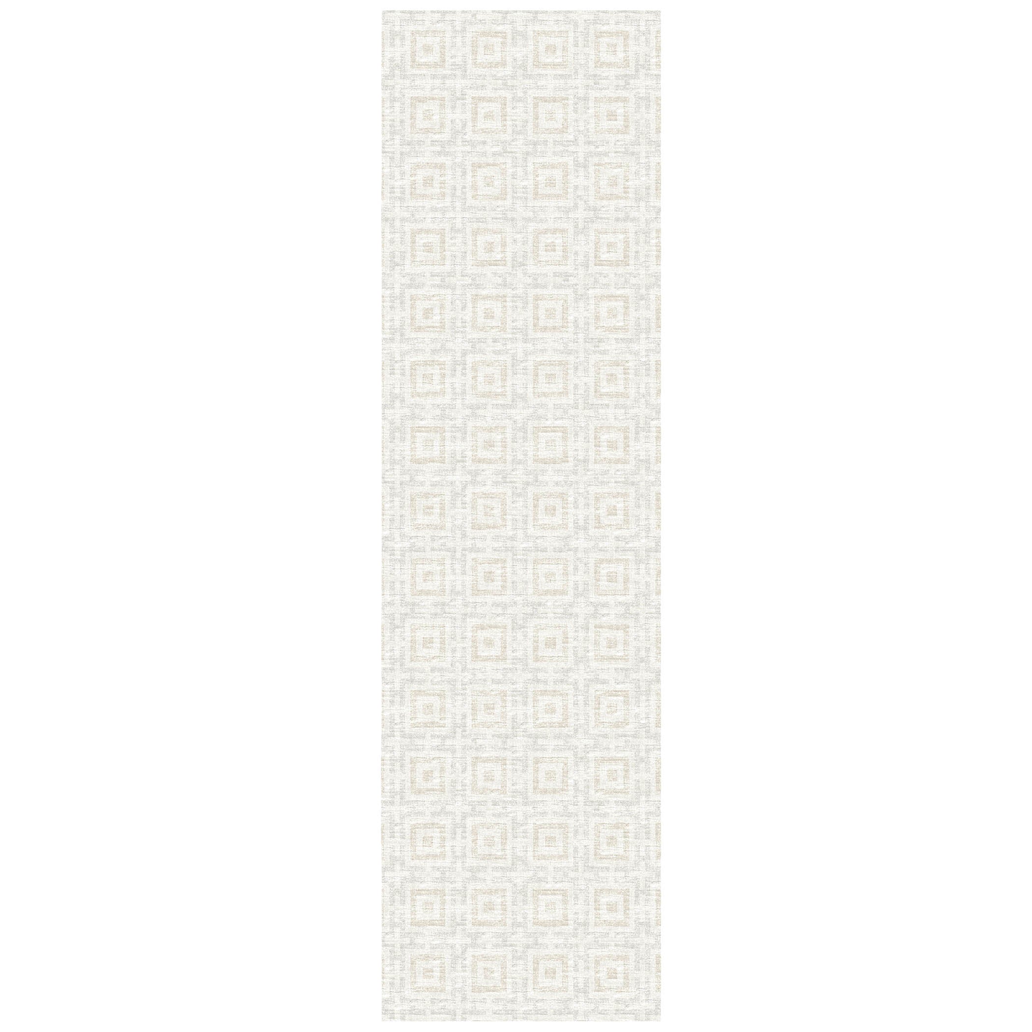 Luxury Machine Washable Indoor/Outdoor Transitional MO1 Linen Ivory Rug 2'3" x 10' #shape_Runner
