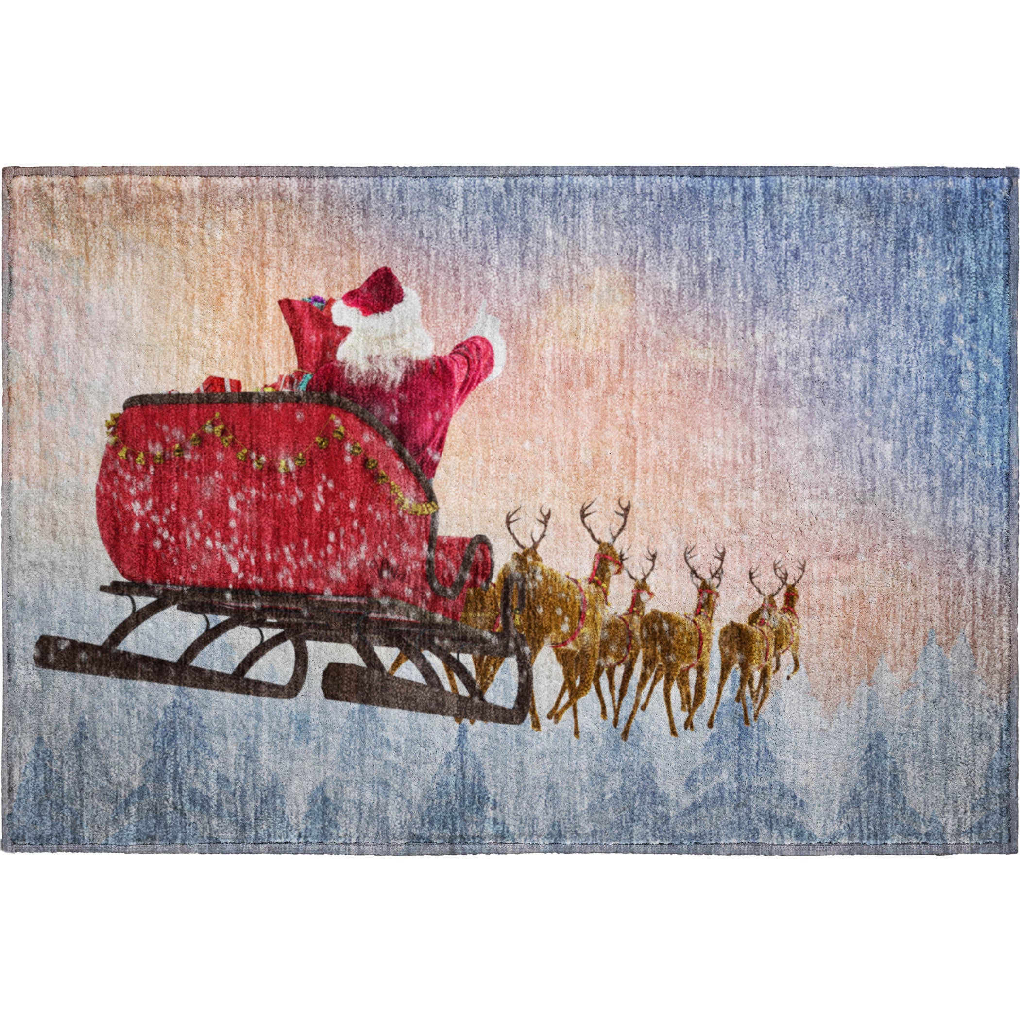 Luxury Washable Indoor/Outdoor Holiday MY1 Twilight Blue Rug 1'8" x 2'6" #shape_Rectangle