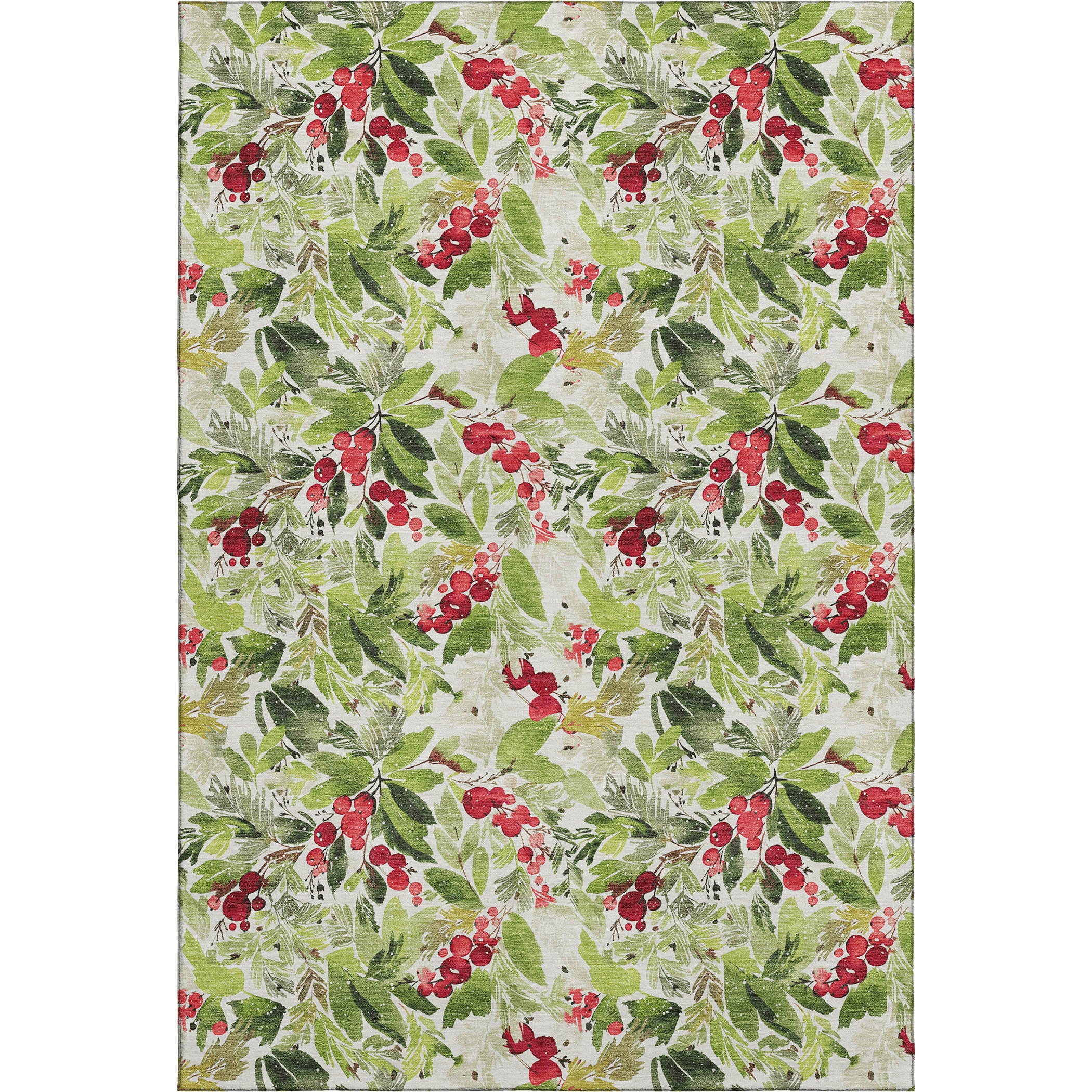 Luxury Washable Indoor/Outdoor Holiday MY24 Aloe Green Rug 2'6" x 3'10" #shape_Rectangle