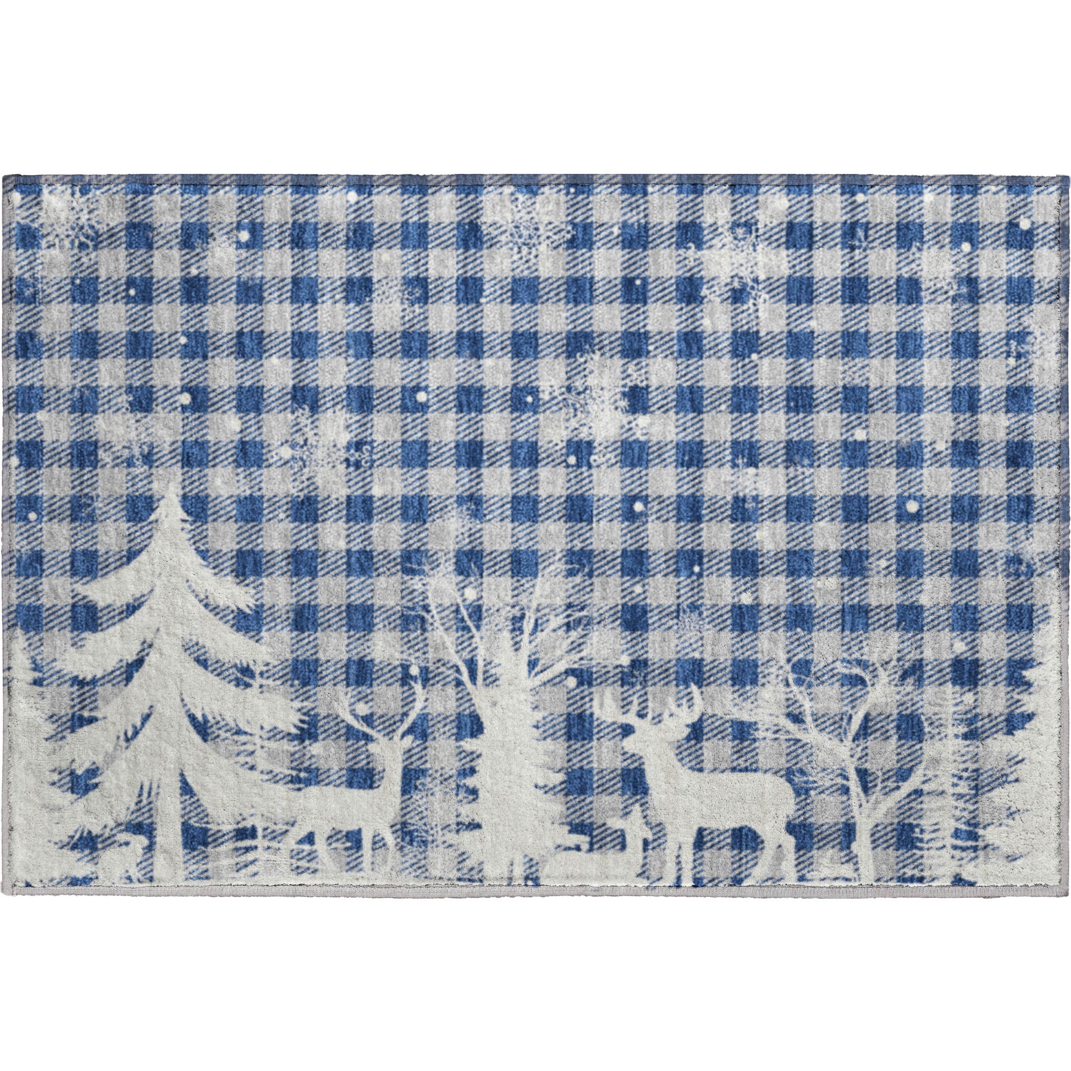 Luxury Washable Indoor/Outdoor Holiday MY26 Blue Rug 1'8" x 2'6" #shape_Rectangle