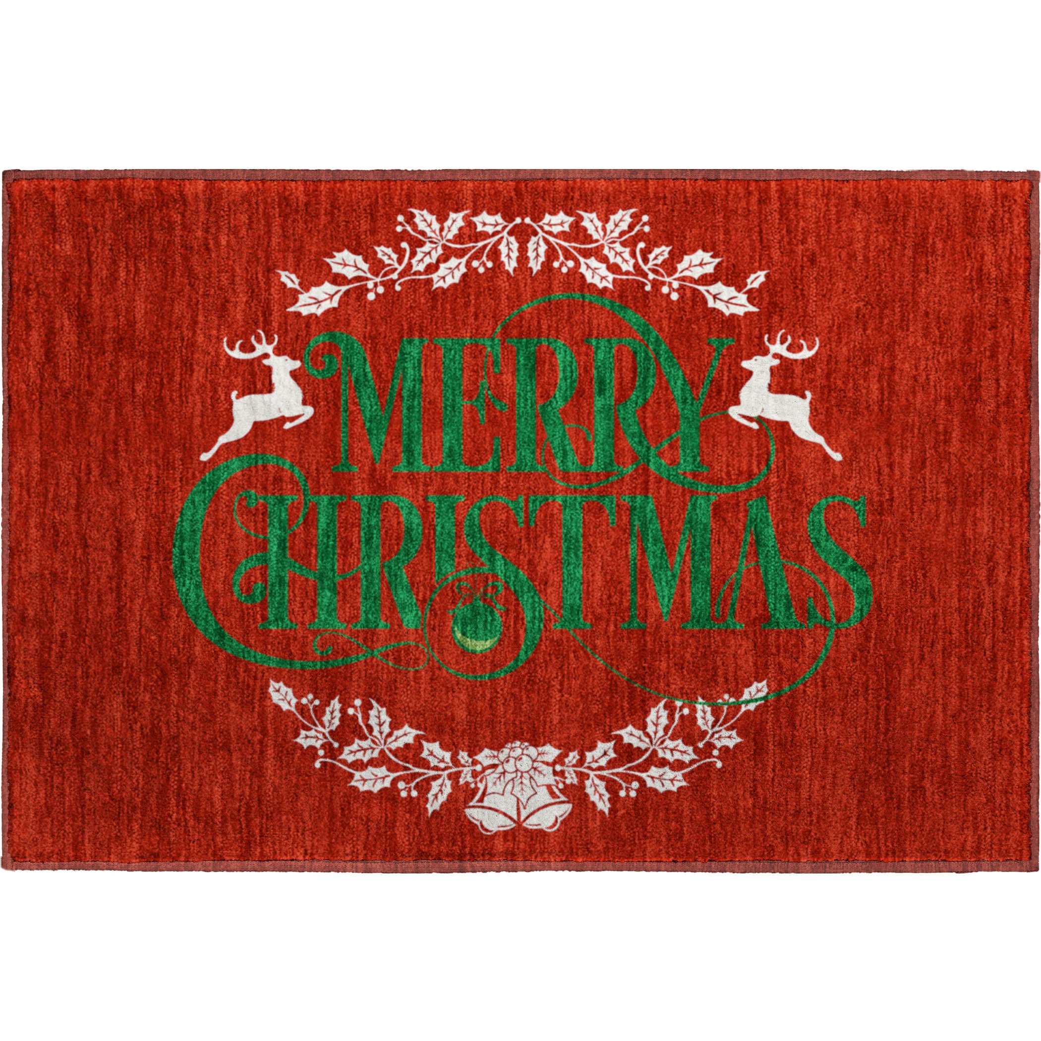 Luxury Washable Indoor/Outdoor Holiday MY6 Red Rug 1'8" x 2'6" #shape_Rectangle