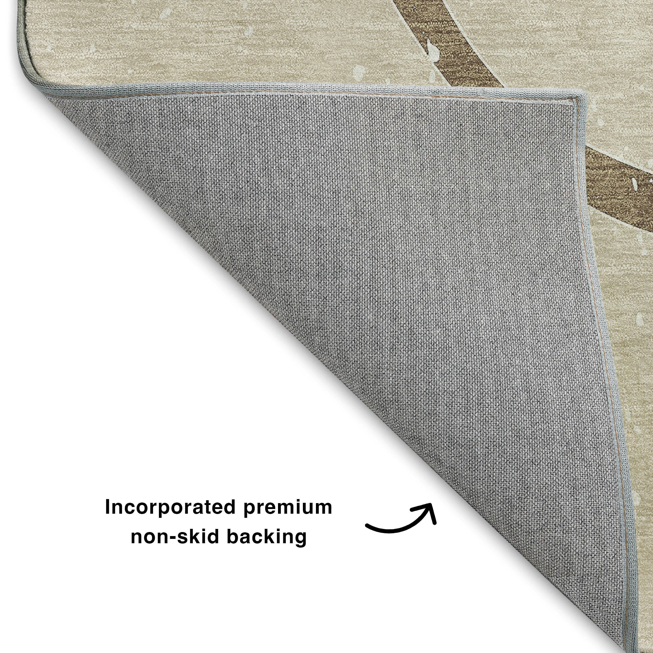 Luxury Washable Indoor/Outdoor Holiday MY7 Beige Brown Rug 1'8" x 2'6" #shape_Rectangle