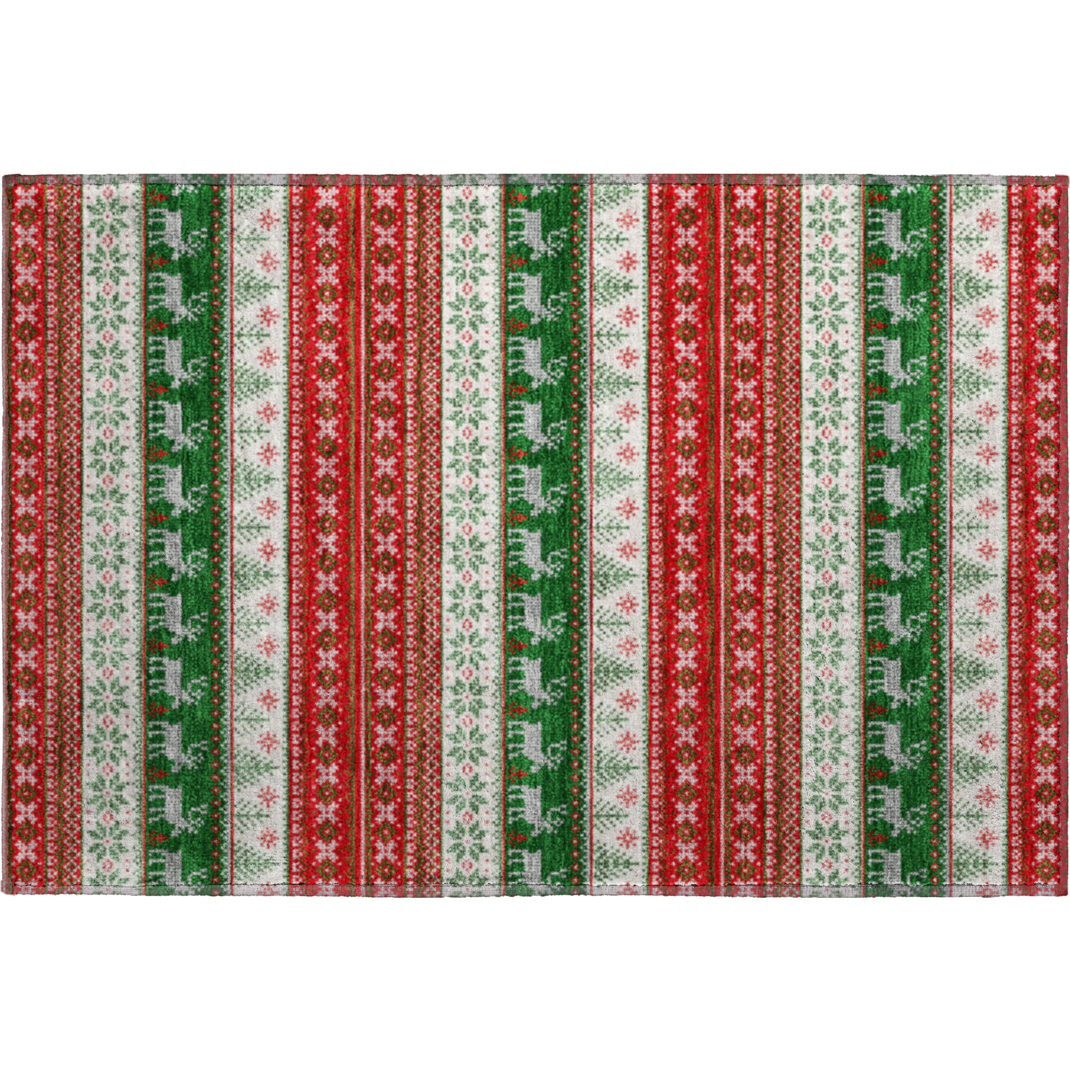 Luxury Washable Indoor/Outdoor Holiday MY9 Red Rug 1'8" x 2'6" #shape_Rectangle