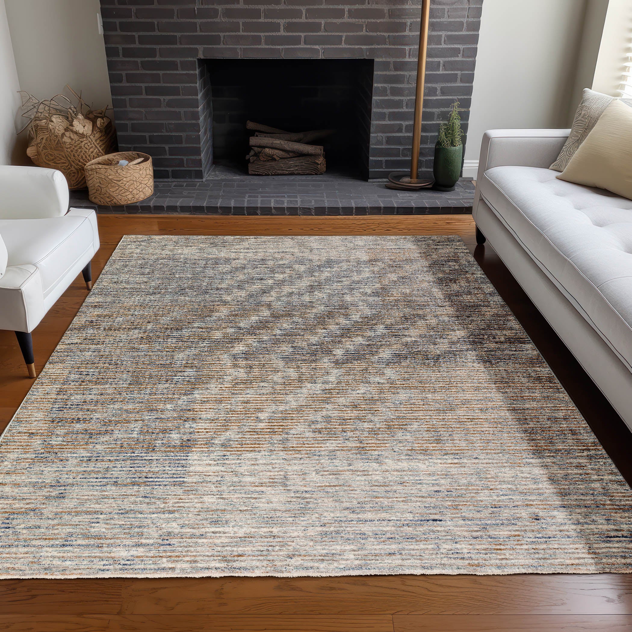 Transitional NA10 Gray Rug 1'8" x 2'6" #shape_Rectangle