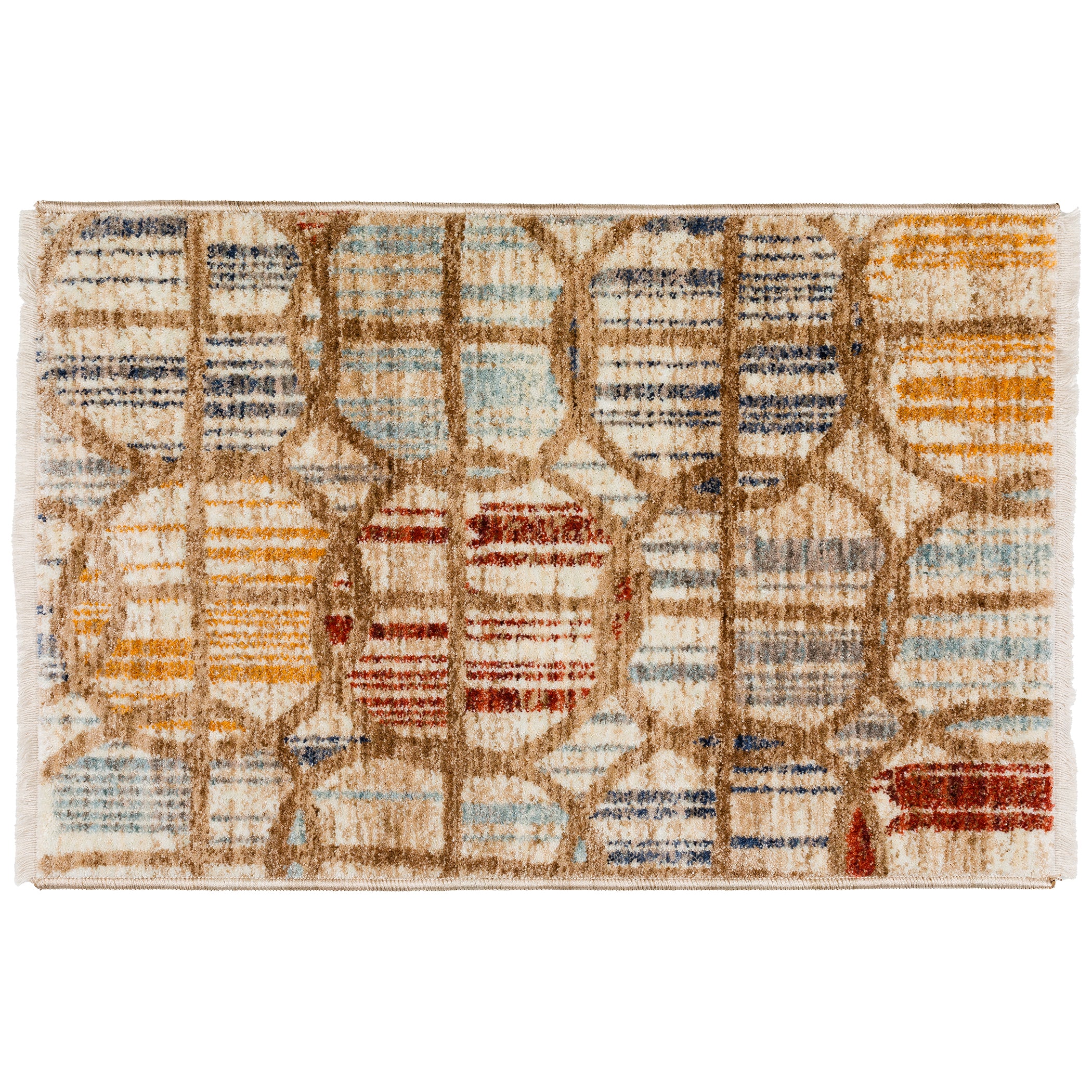 Transitional NA12 Khaki Brown Rug 1'8" x 2'6" #shape_Rectangle