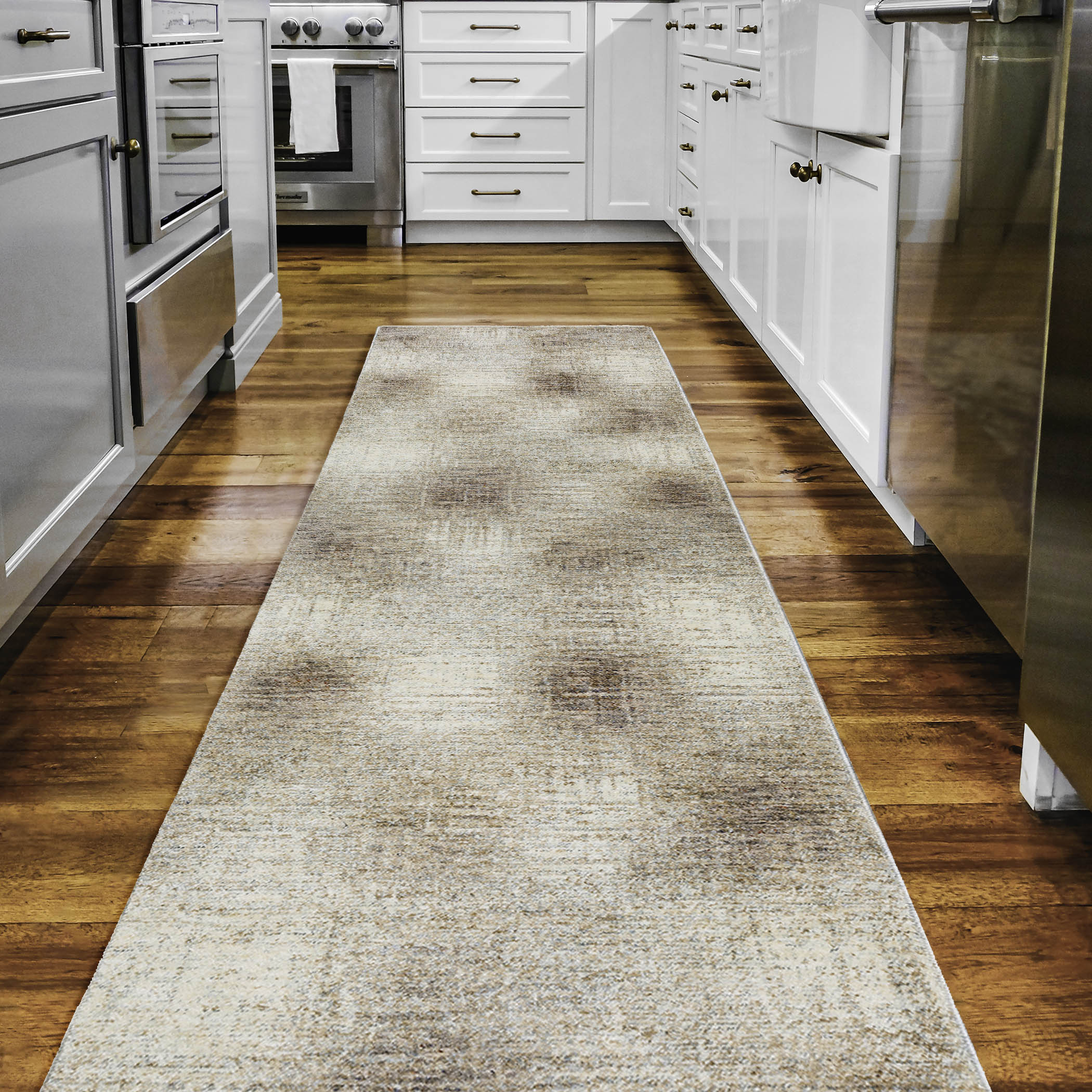 Transitional NA5 Beige Brown Rug 2'3" x 7'10" #shape_Runner