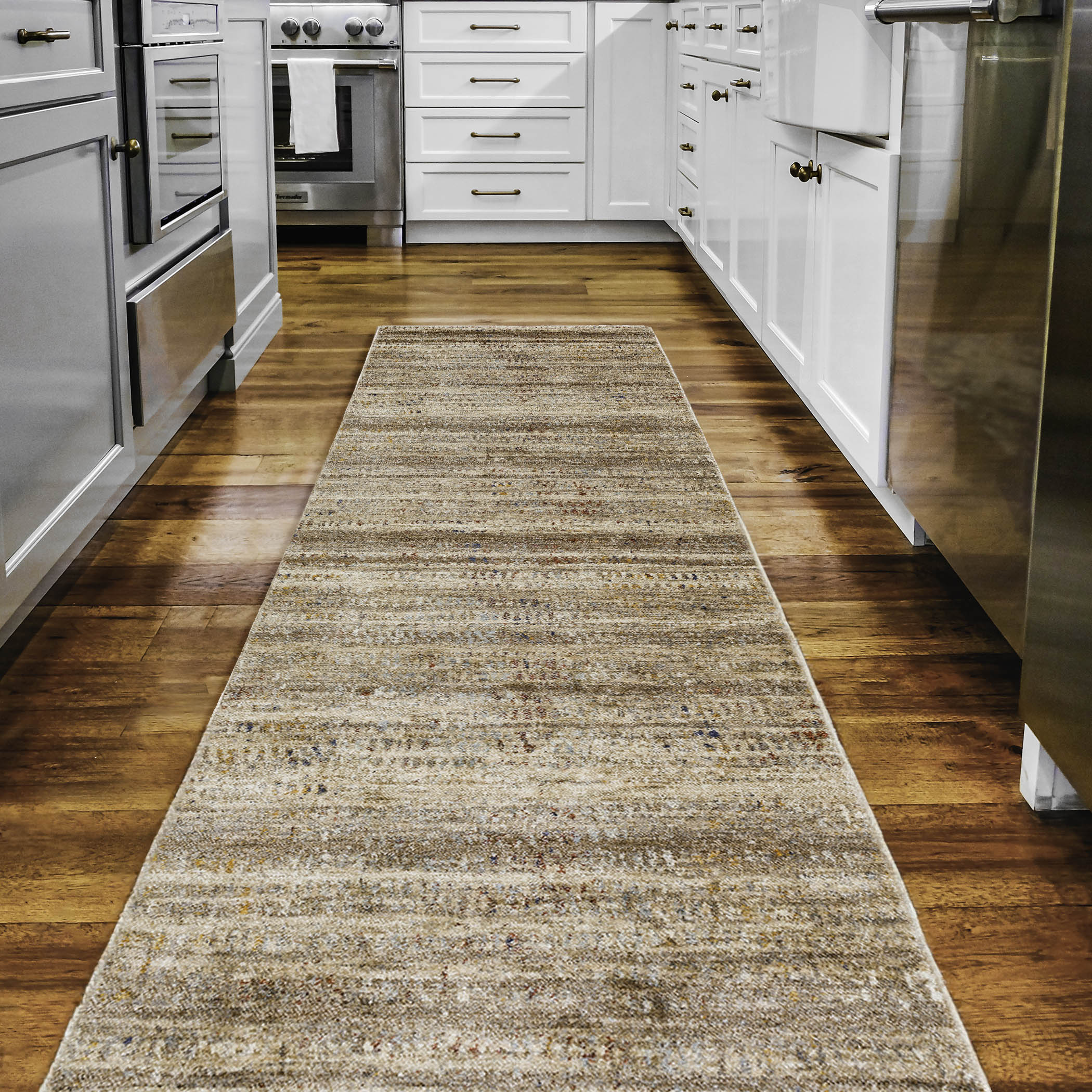 Transitional NA6 Mocha Brown Rug 2'3" x 7'10" #shape_Runner