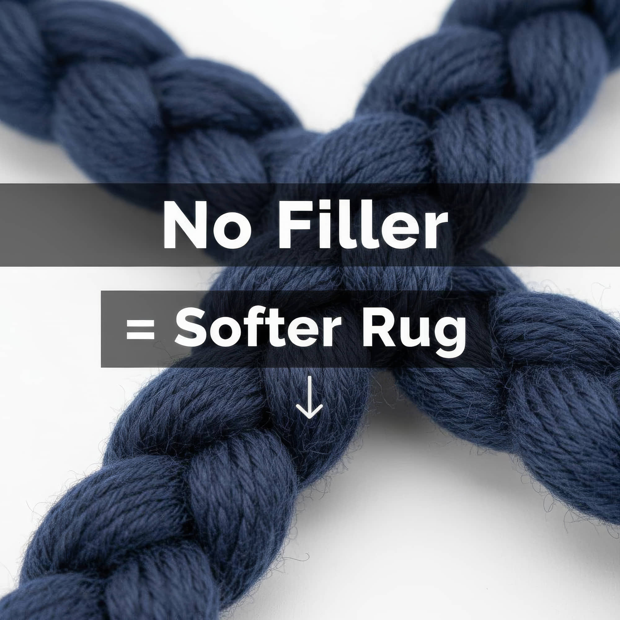 Navy Braided Rug - Reversible Solid Constrution - Indoor Outdoor