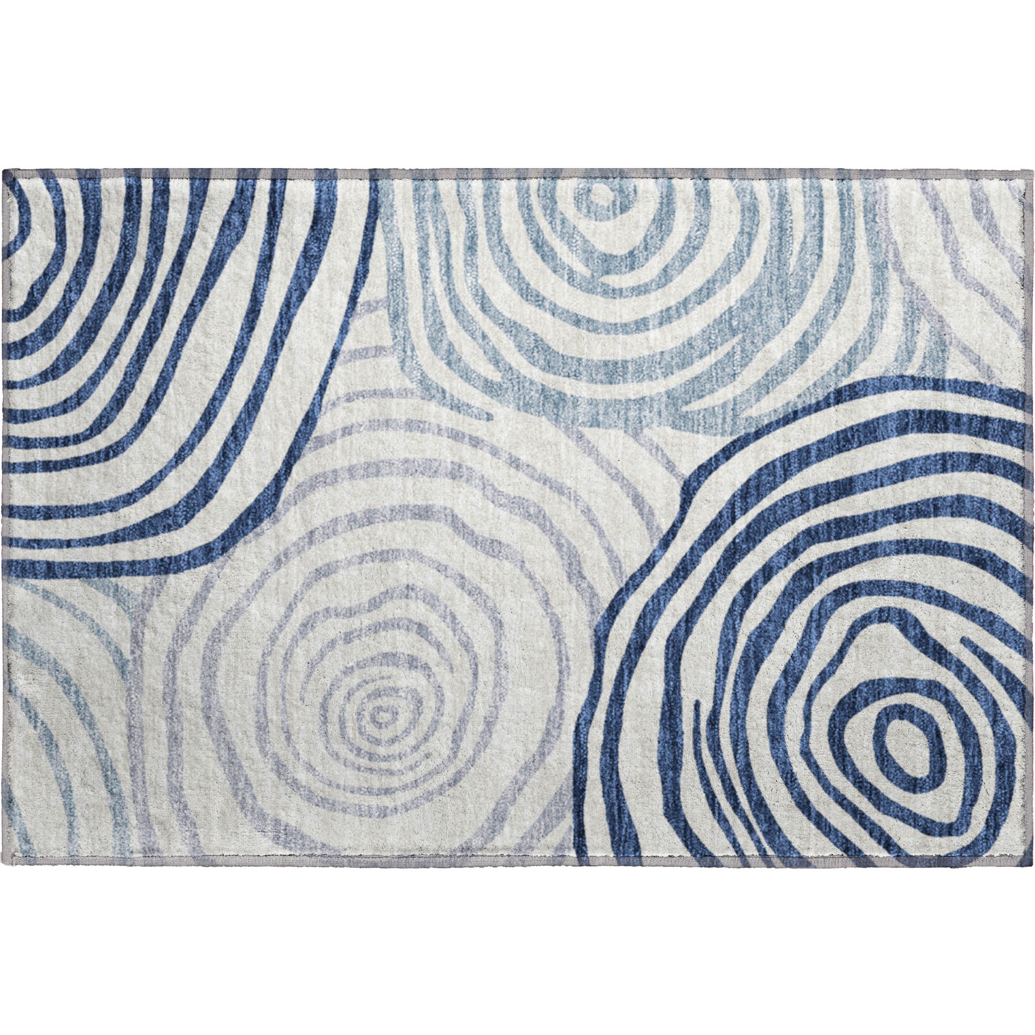 Luxury Machine Washable Indoor/Outdoor Transitional NO10 Blue Rug 1'8" x 2'6" #shape_Rectangle