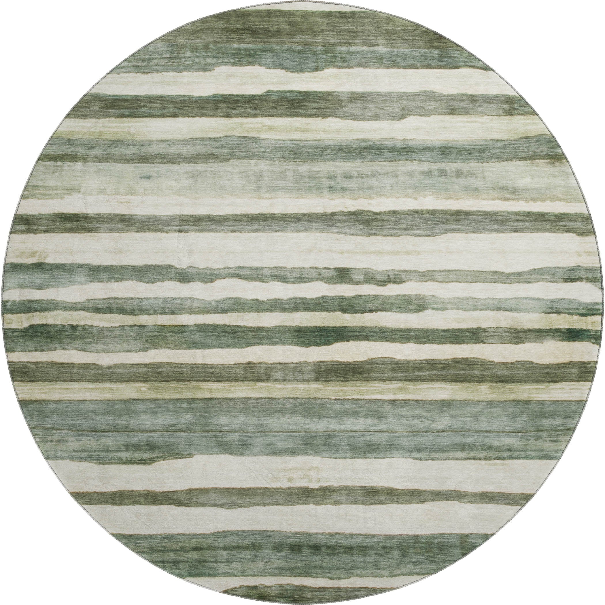 Luxury Machine Washable Indoor/Outdoor Transitional NO16 Sage Green Rug 8' x 8' #shape_Round