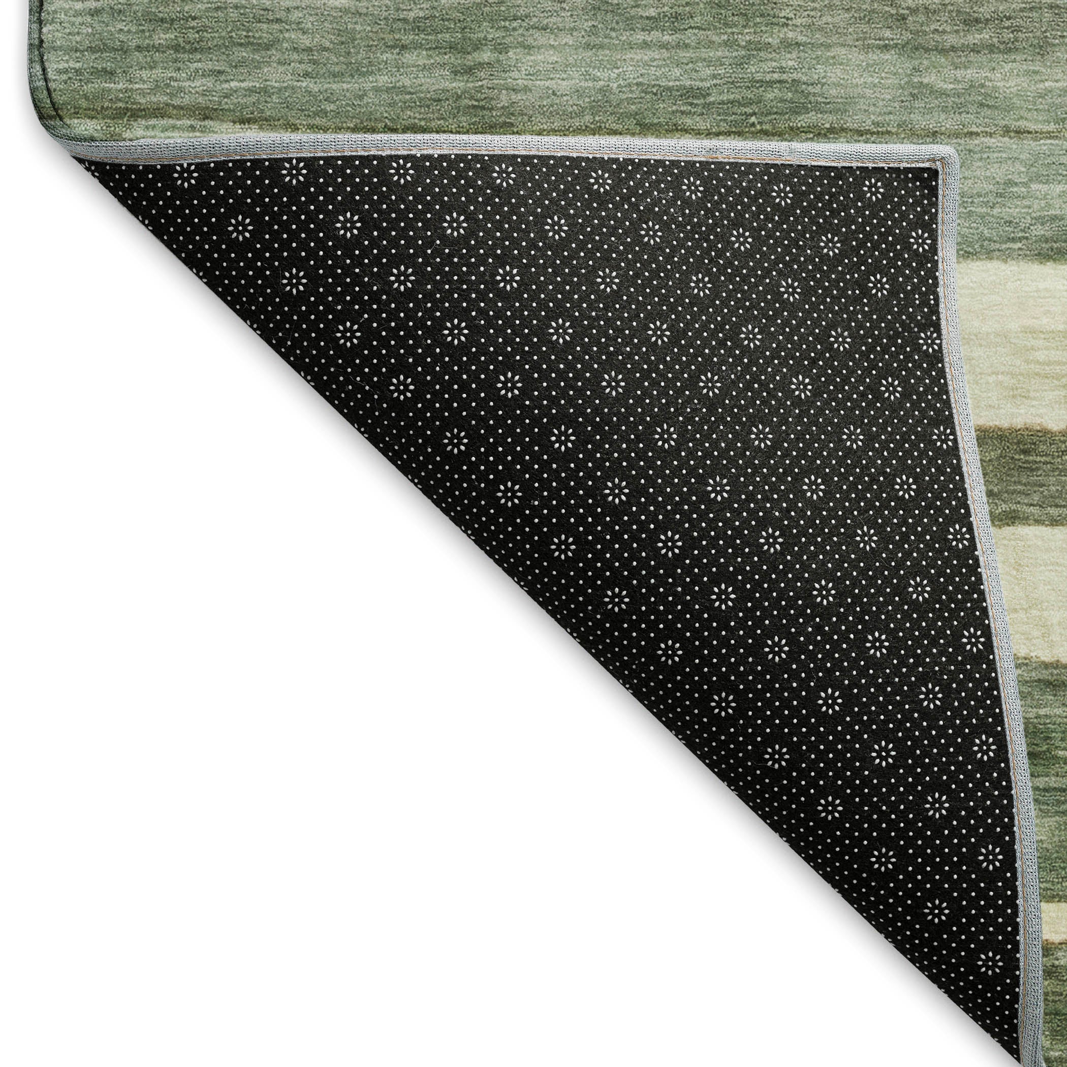 Luxury Machine Washable Indoor/Outdoor Transitional NO16 Sage Green Rug 1'8" x 2'6" #shape_Rectangle