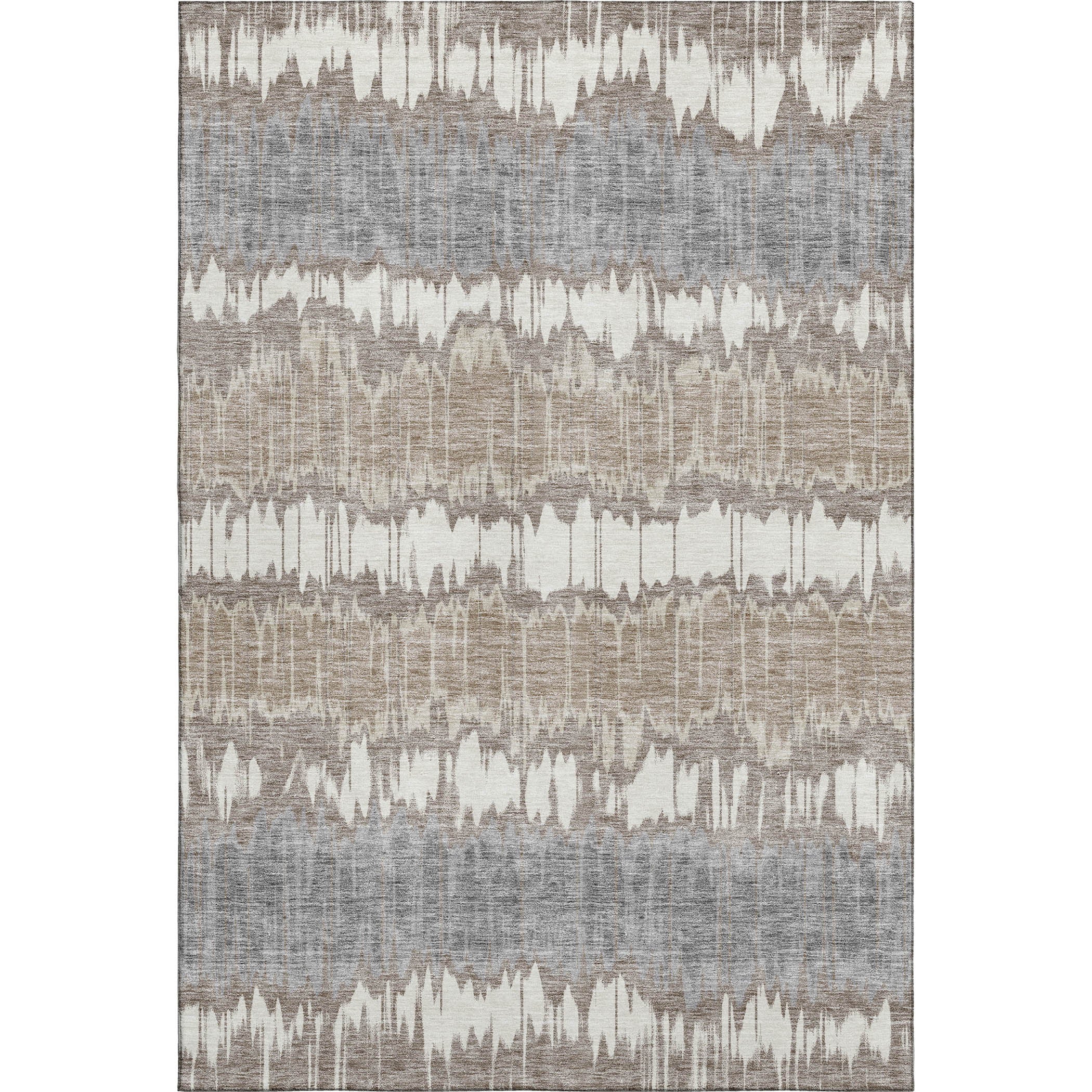 Luxury Machine Washable Indoor/Outdoor Transitional NO9 Taupe Brown Rug 2'6" x 3'10" #shape_Rectangle