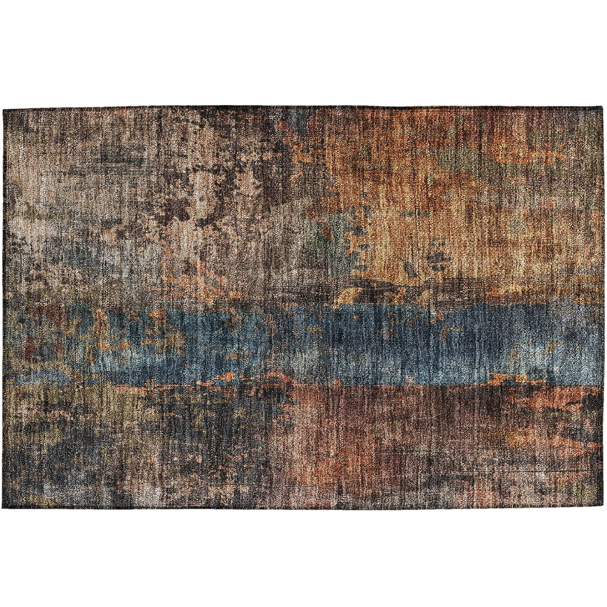 Indoor/Outdoor Contemporary NV12 Blue Rug 1'8" x 2'6" #shape_Rectangle