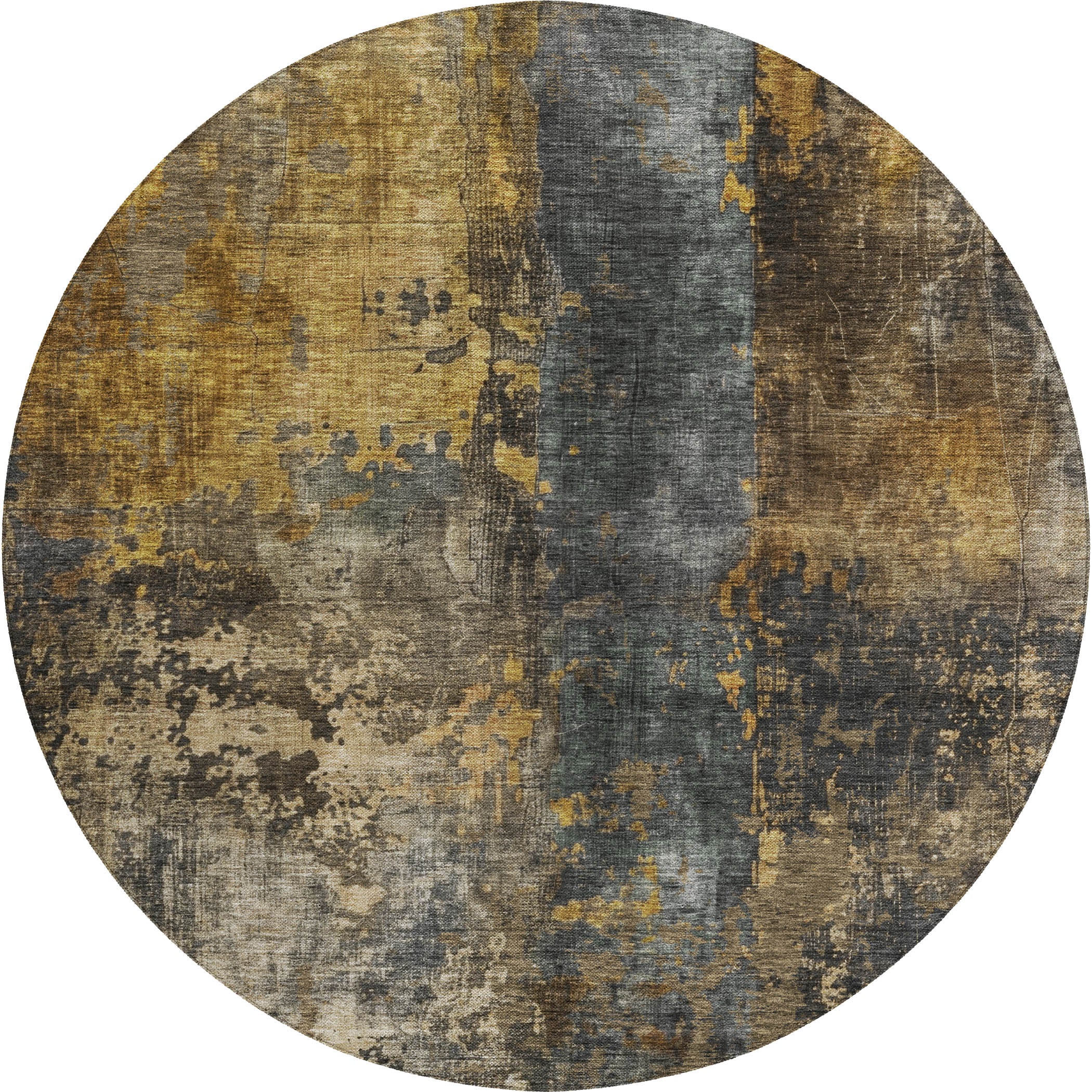 Indoor/Outdoor Contemporary NV12 Gray Rug 8' x 8' #shape_Round