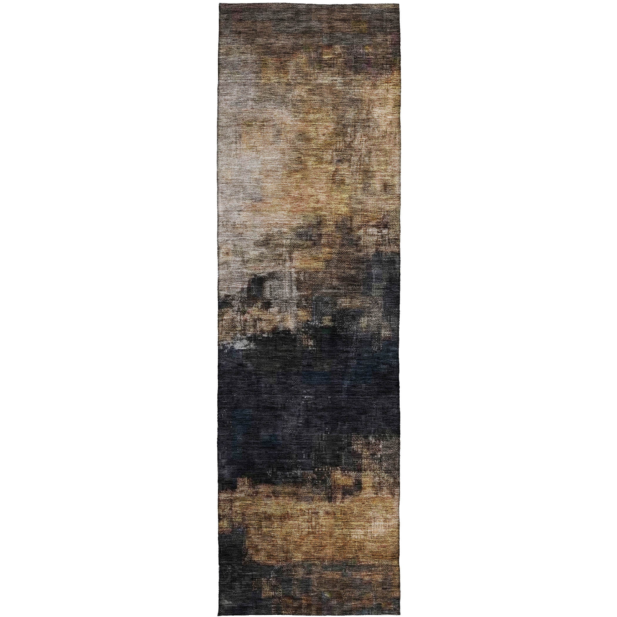 Indoor/Outdoor Contemporary NV17 Charcoal Gray Rug 2'3" x 7'6" #shape_Runner