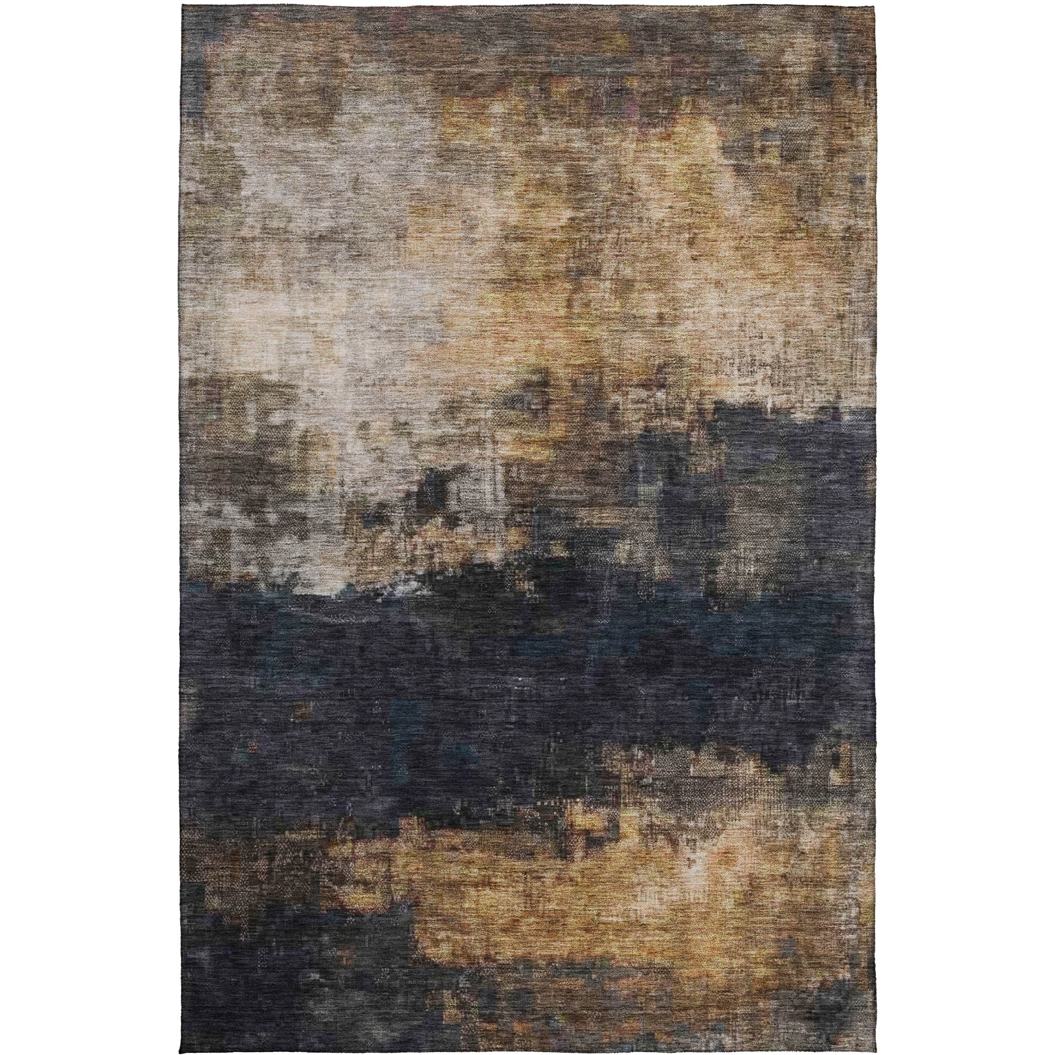 Indoor/Outdoor Contemporary NV17 Charcoal Gray Rug 2'6" x 3'10" #shape_Rectangle
