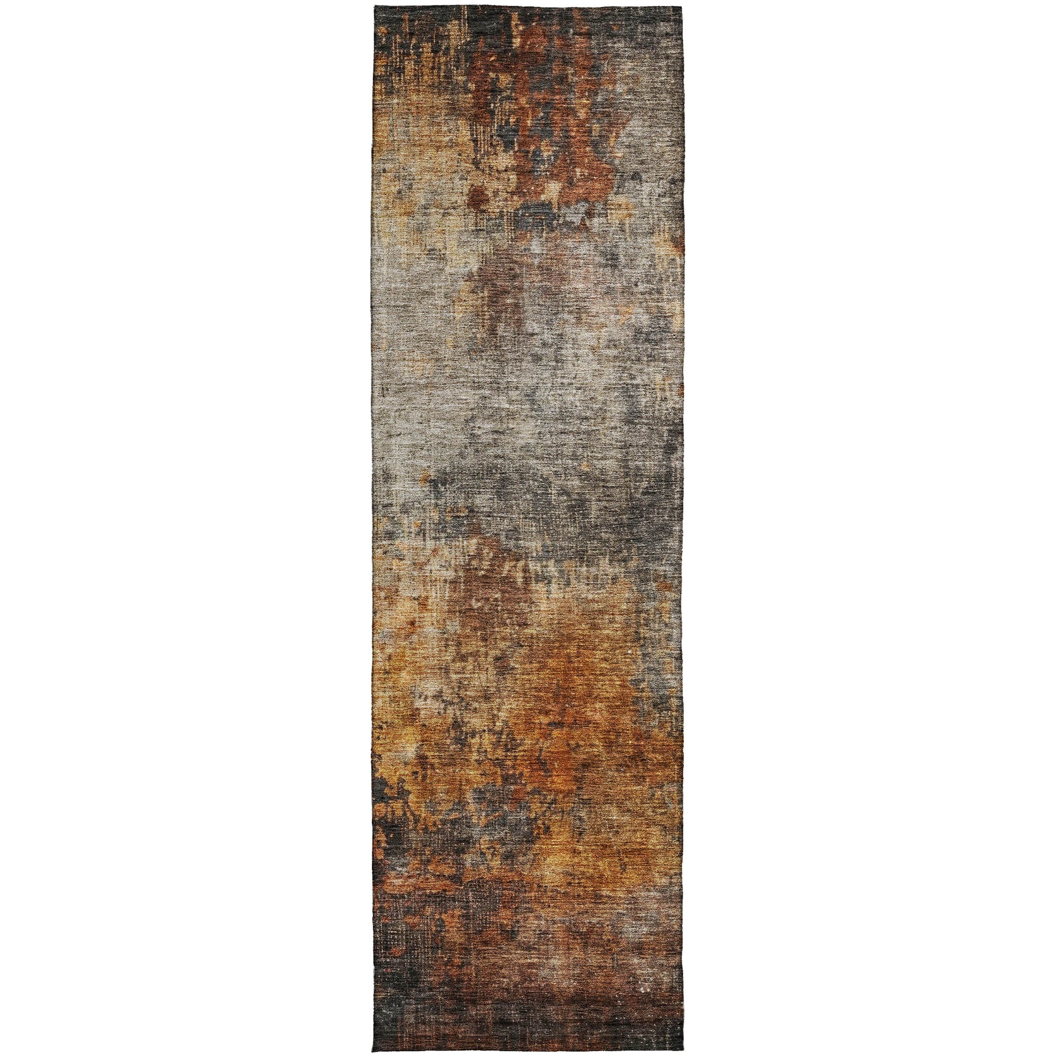 Indoor/Outdoor Contemporary NV18 Paprika Orange Rug 2'3" x 7'6" #shape_Runner
