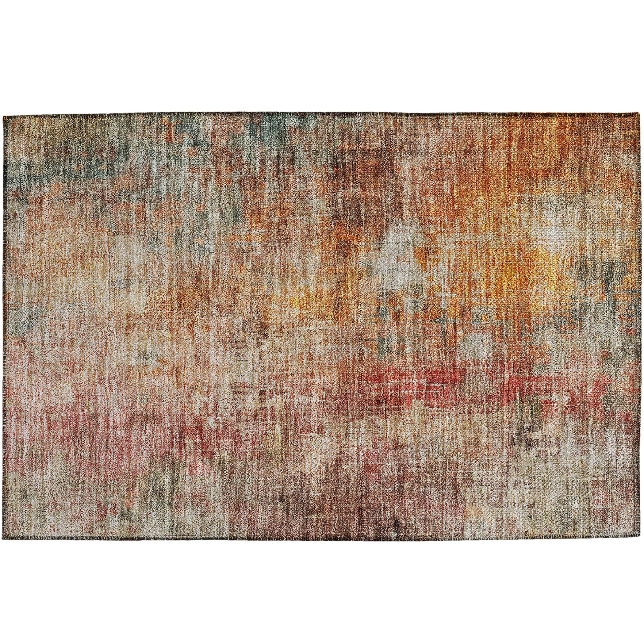 Indoor/Outdoor Contemporary NV21 Tan Brown Rug 1'8" x 2'6" #shape_Rectangle