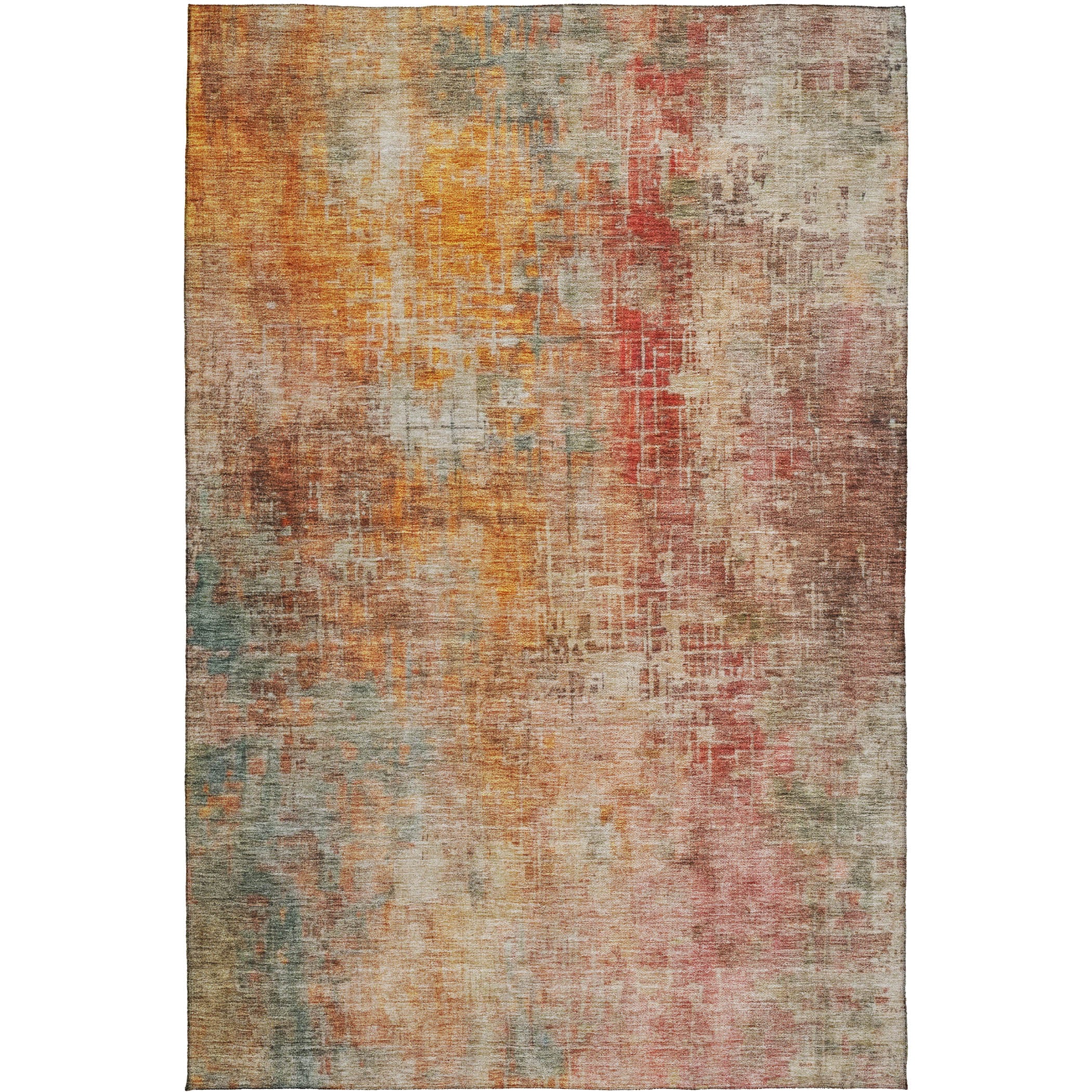 Indoor/Outdoor Contemporary NV21 Tan Brown Rug 2'6" x 3'10" #shape_Rectangle