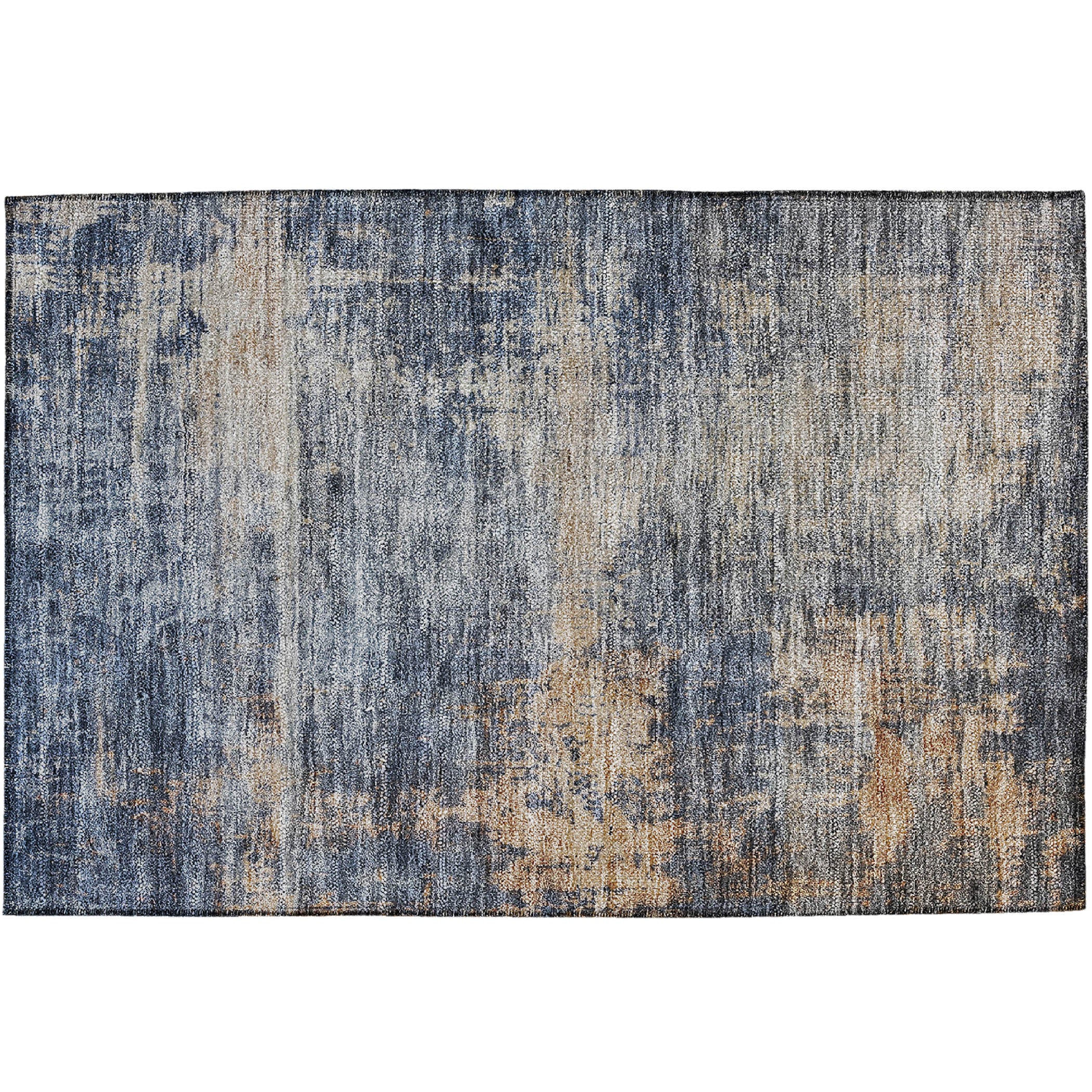 Indoor/Outdoor Contemporary NV25 Denim Blue Rug 1'8" x 2'6" #shape_Rectangle