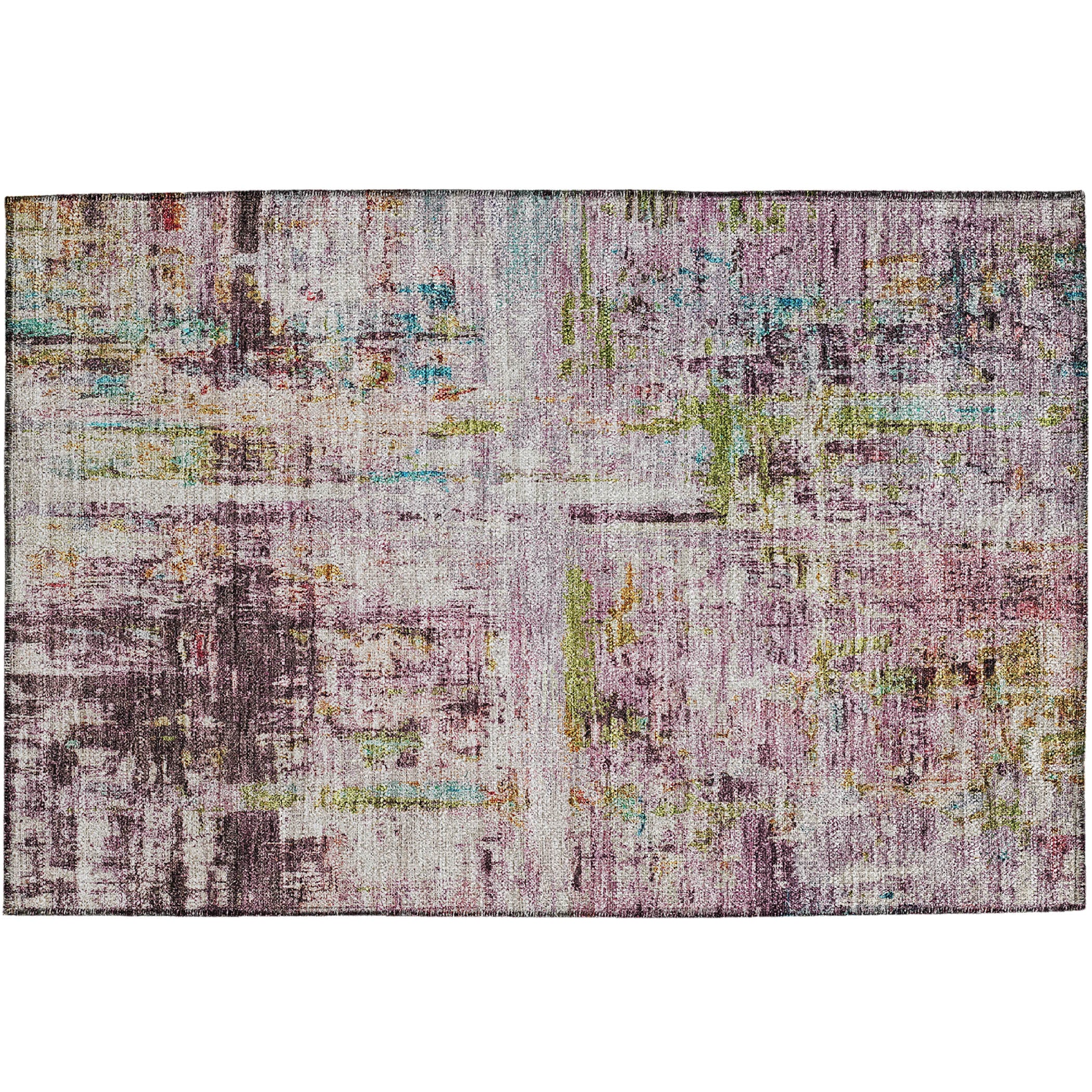 Indoor/Outdoor Contemporary NV2 Lavender Purple Rug 1'8" x 2'6" #shape_Rectangle